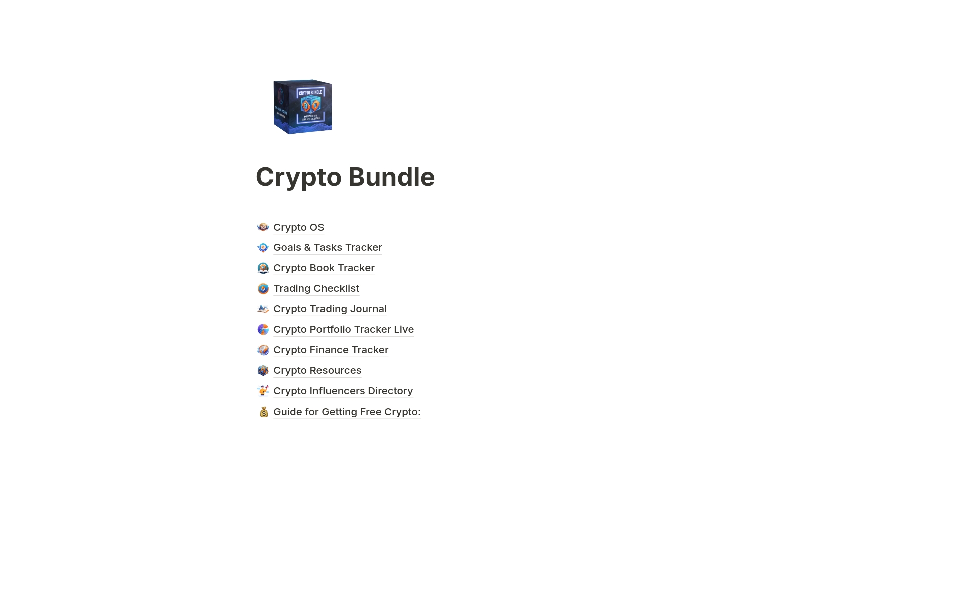 A template preview for Crypto Bundle