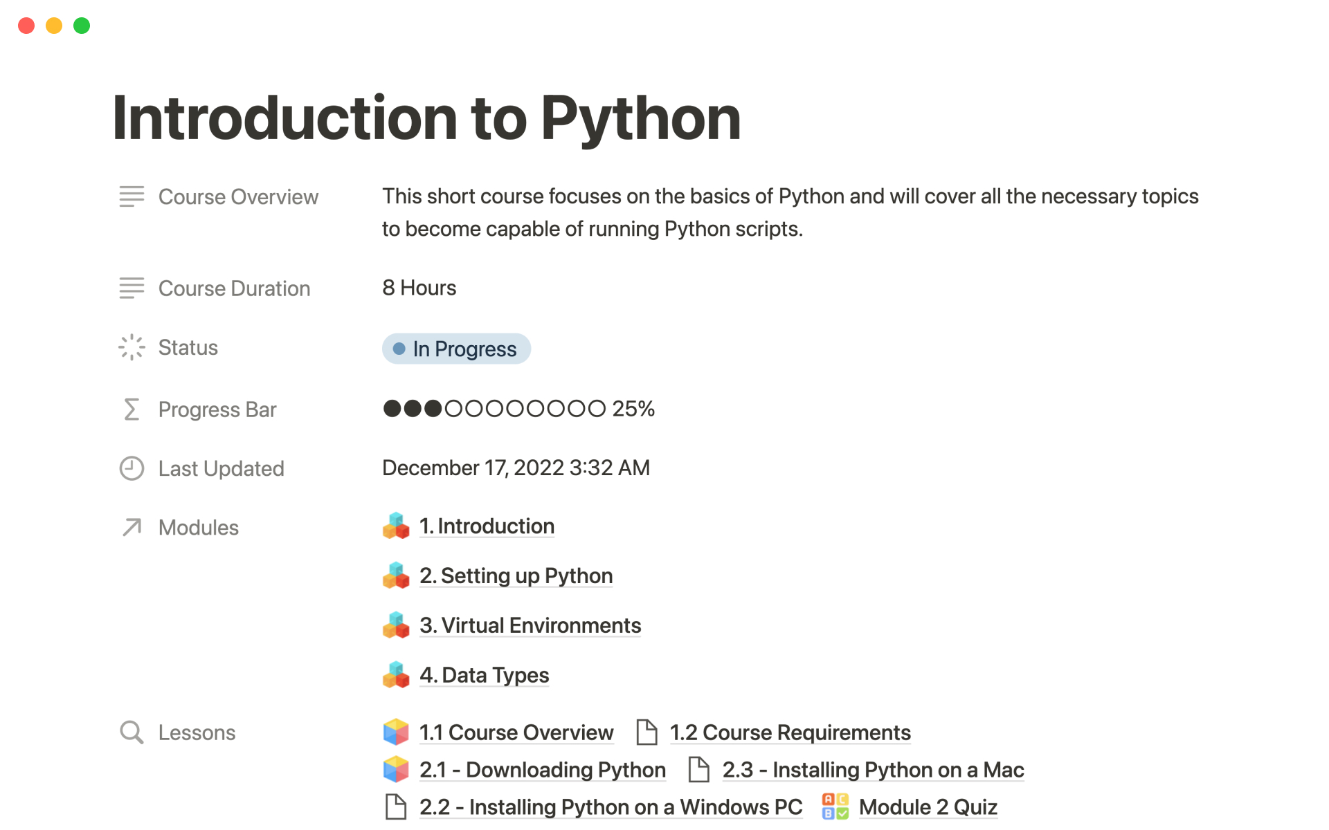 Online course creator hub | Notion Template
