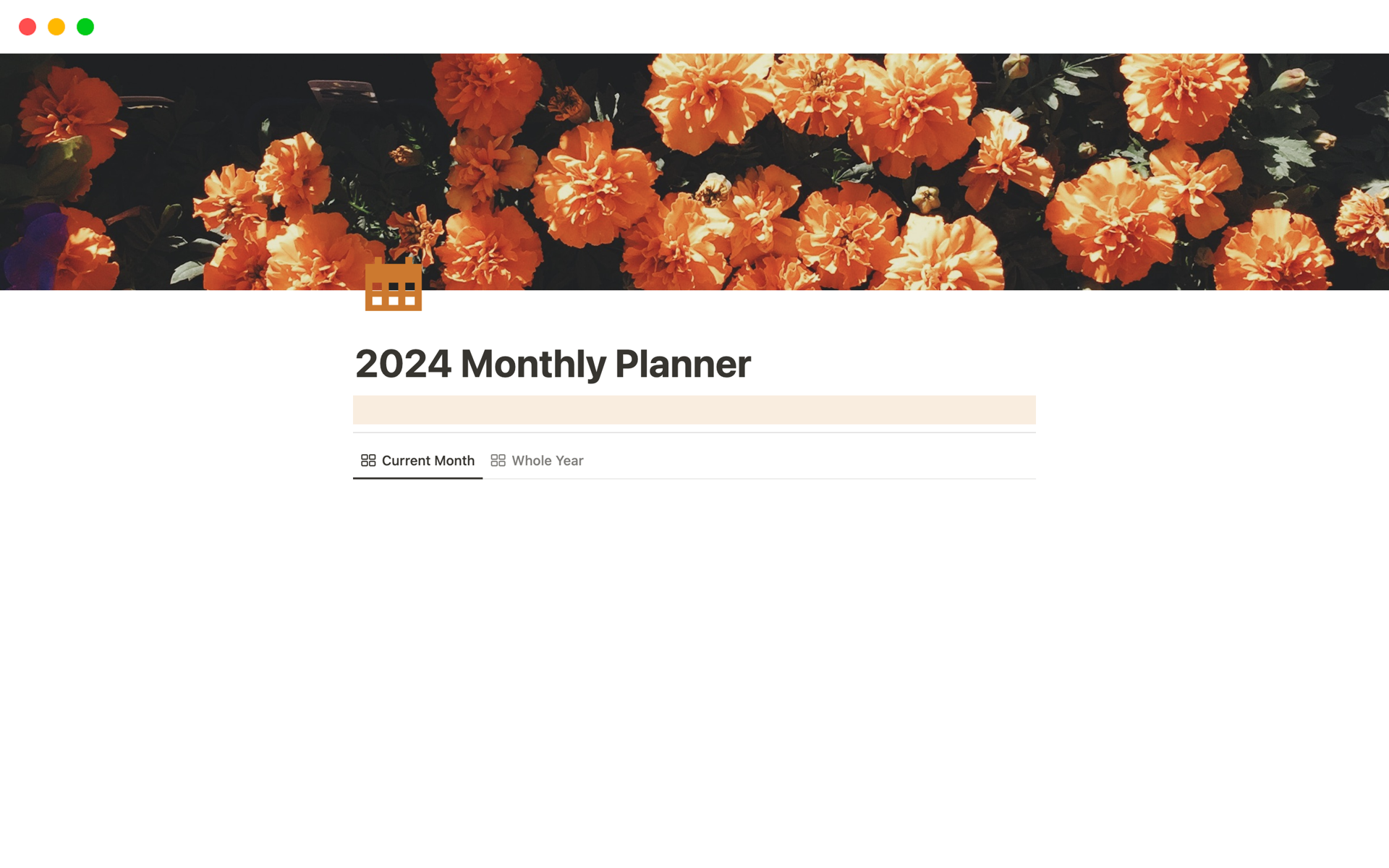 A template preview for 2024 Monthly Planner 