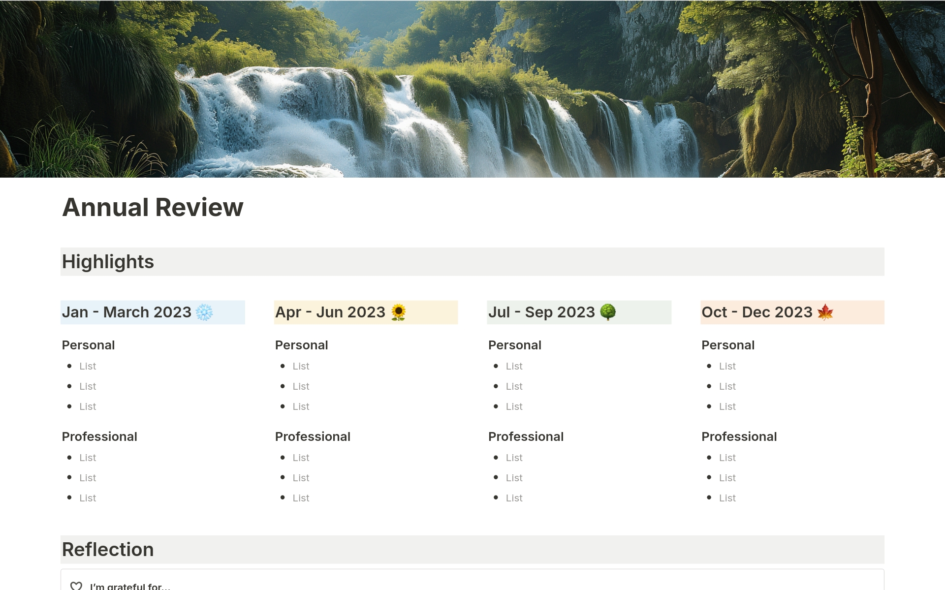 Annual Review Template Notion Marketplace Annual review template notion marketplace