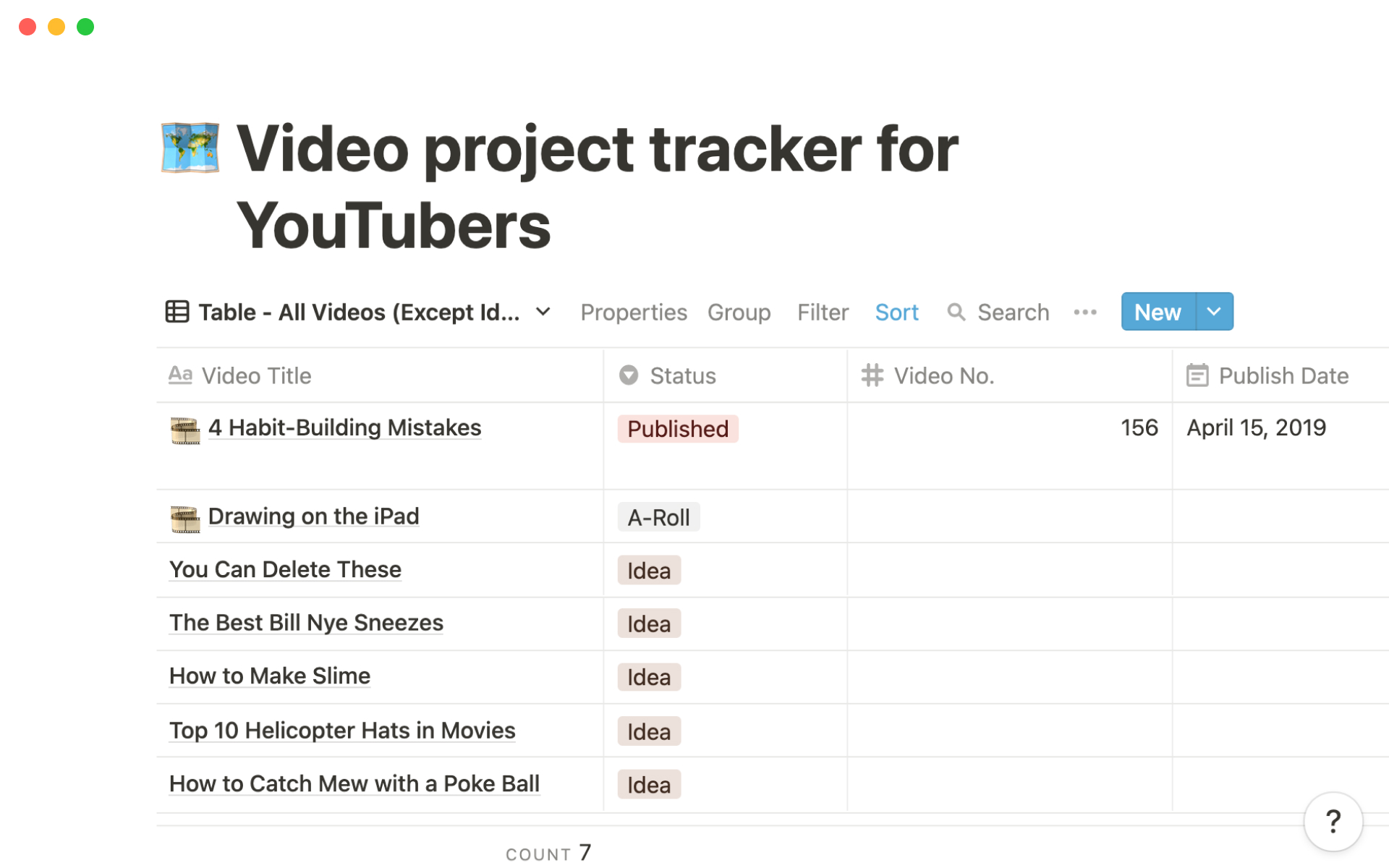 This template simplifies and speeds up the process of creating and publishing a YouTube video.