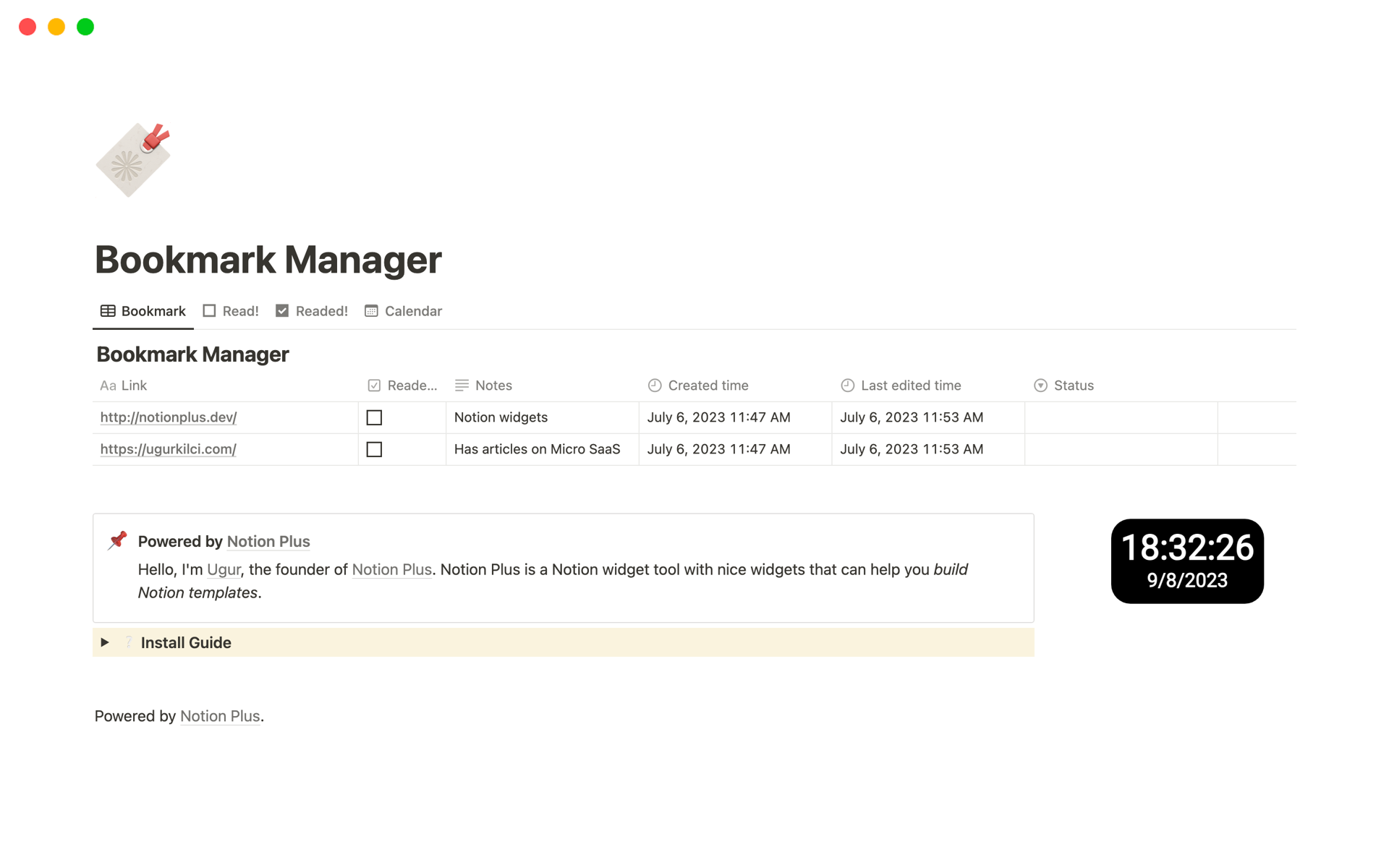 Vista previa de plantilla para Online Bookmark Manager | Bookmark Organizer