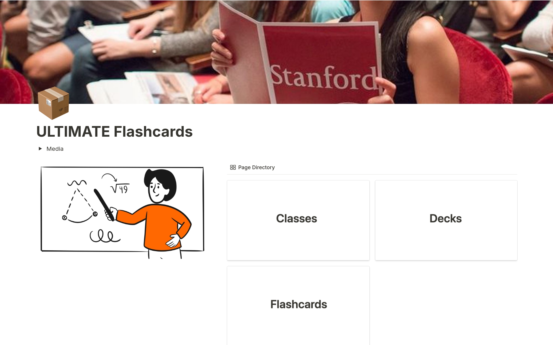 A template preview for ULTIMATE Flashcards