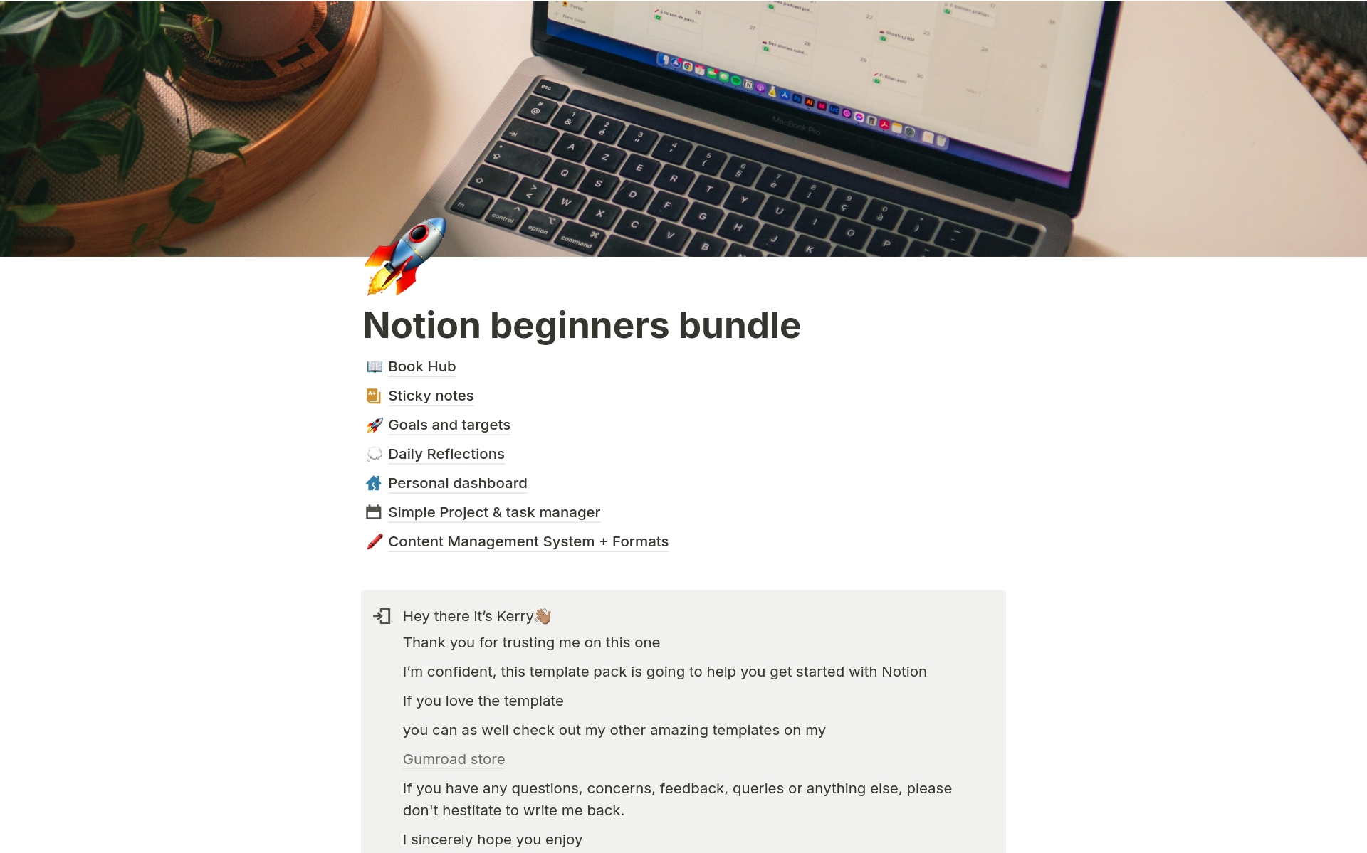 The ultimate starter pack for anyone looking to dive into the world of Notion