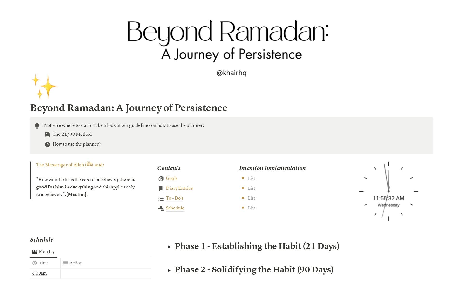A template preview for Beyond Ramadan: A Journey of Persistence