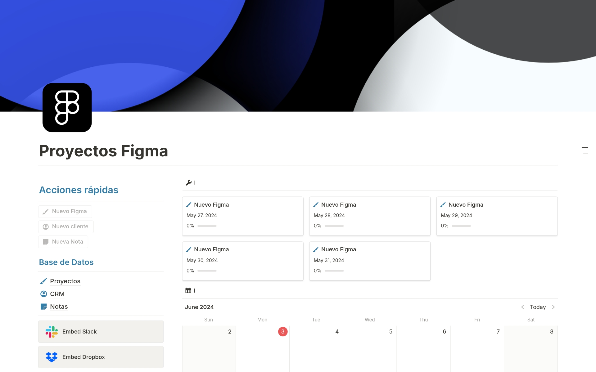 Plantilla Proyectos Figma de Flowify | España | Notion Marketplace