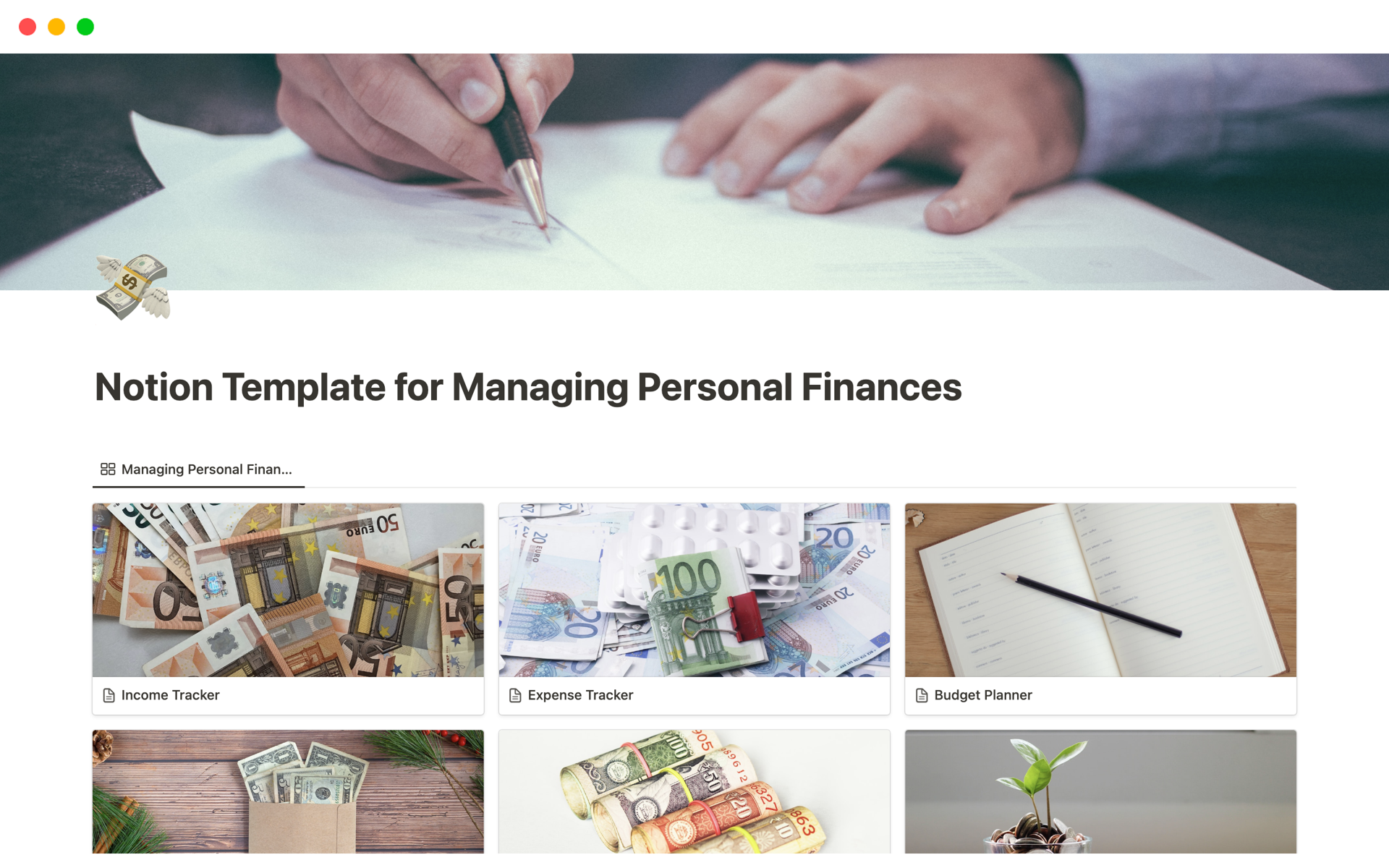 Managing Personal Finances님의 템플릿 미리보기