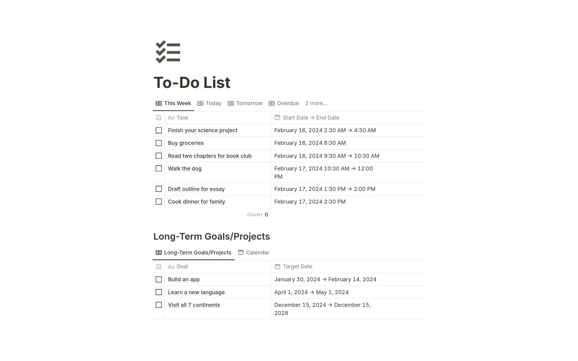 Organize and complete your tasks.