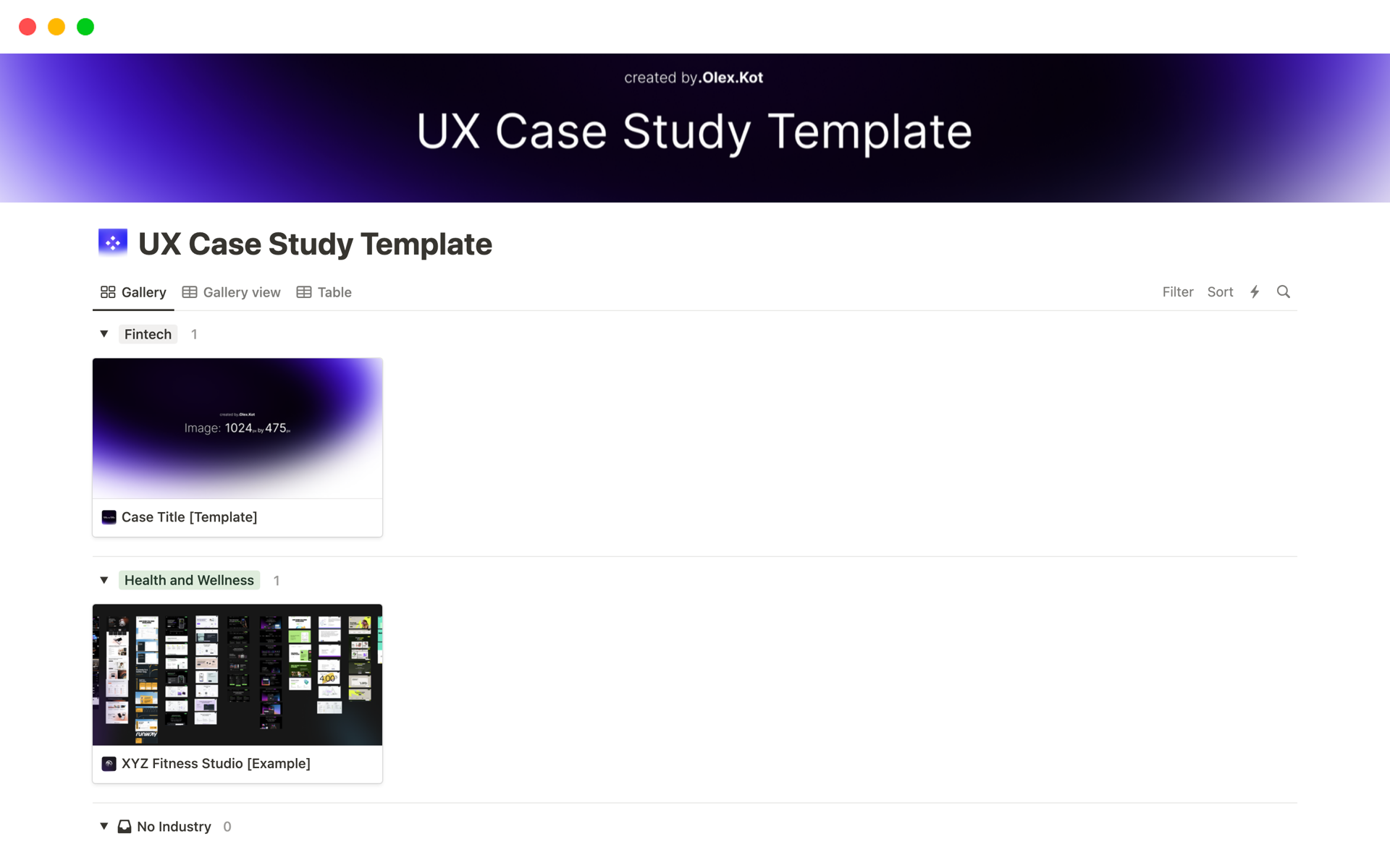 UX Case Study님의 템플릿 미리보기