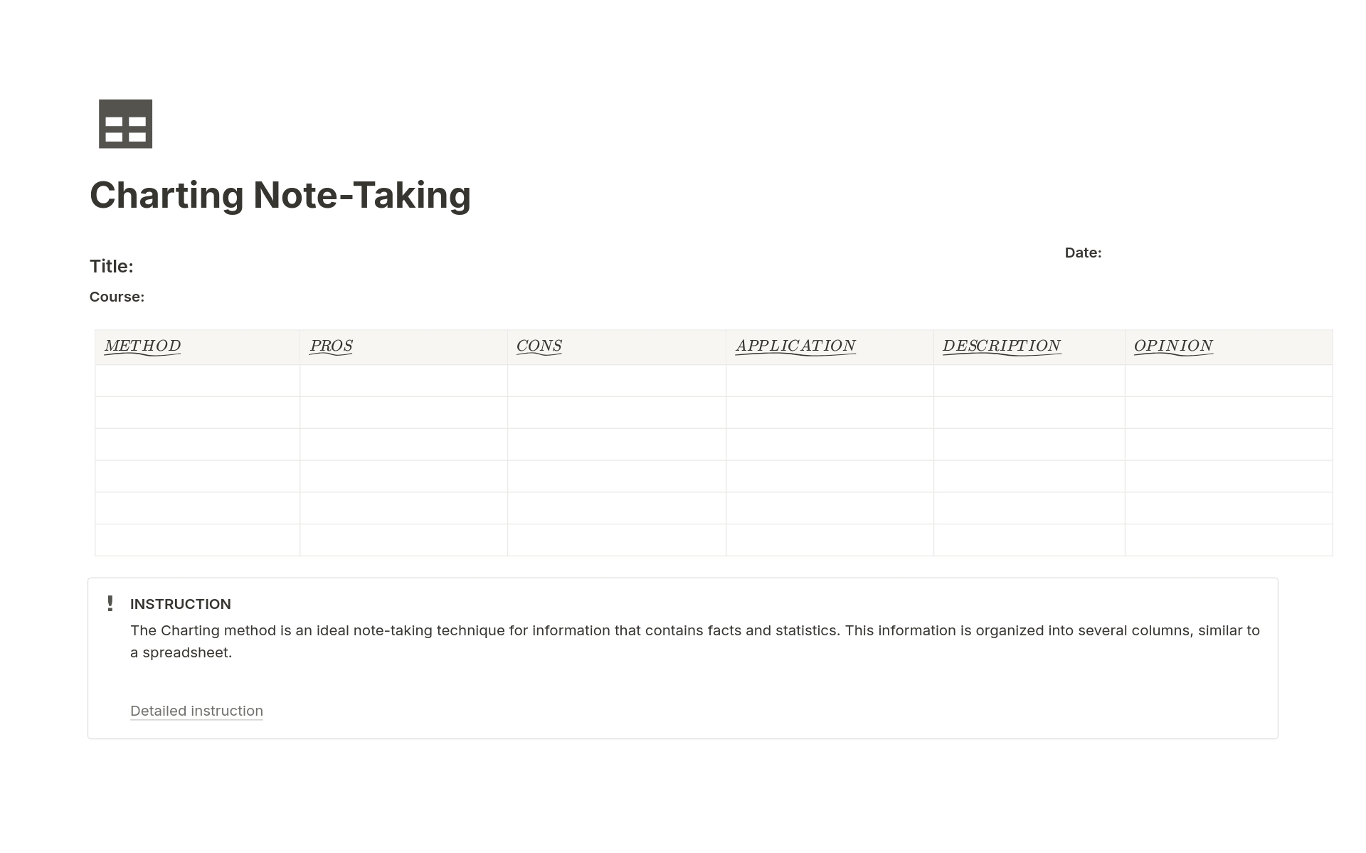 Get Organized with Cornell, Charting, and Outline Methods. Perfect for Students and Professionals.