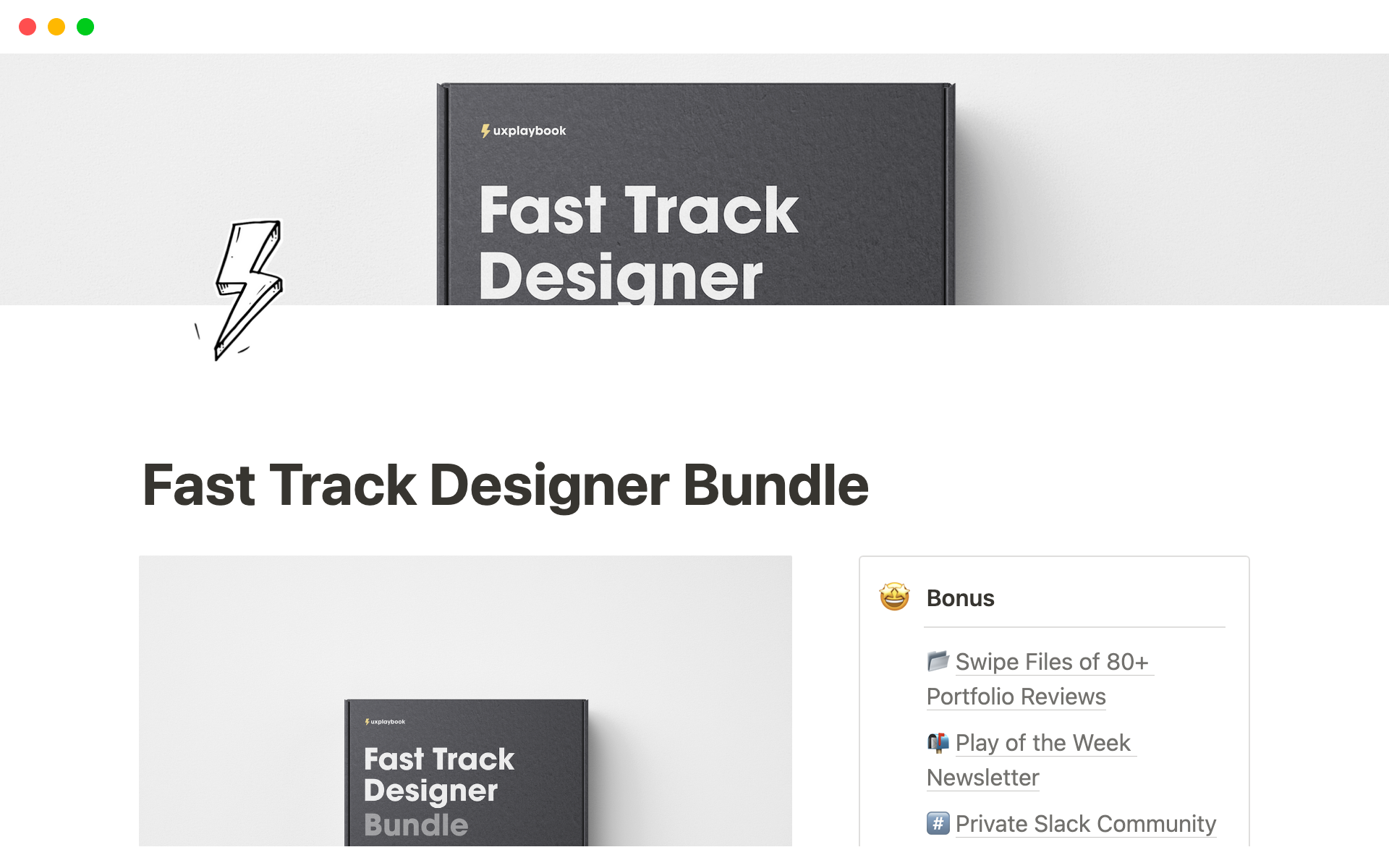 Uma prévia do modelo para Fast Track Designer Bundle