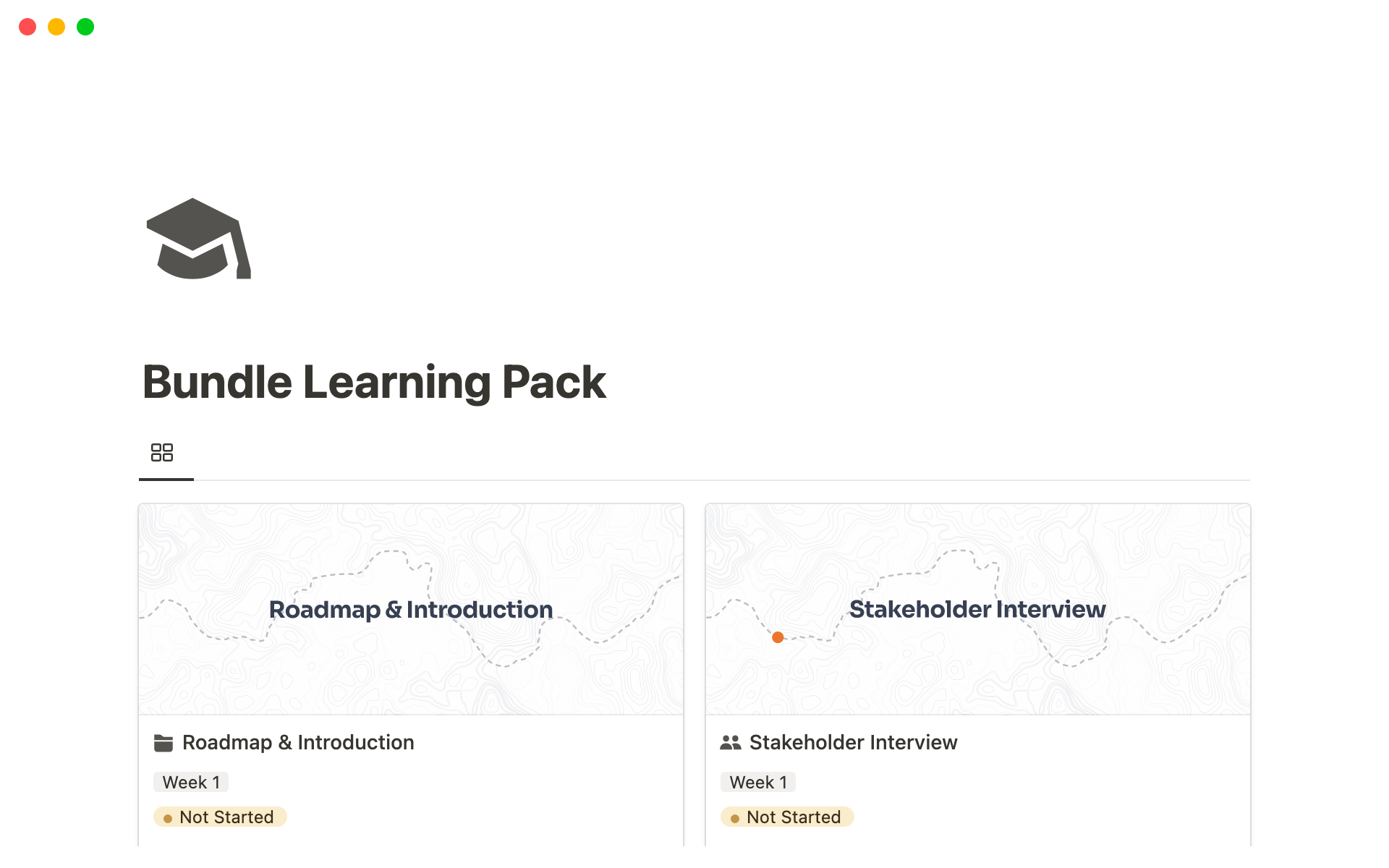 Product Design Learning Pack with the necessary templates and frameworks from Product Design Process Pack.
