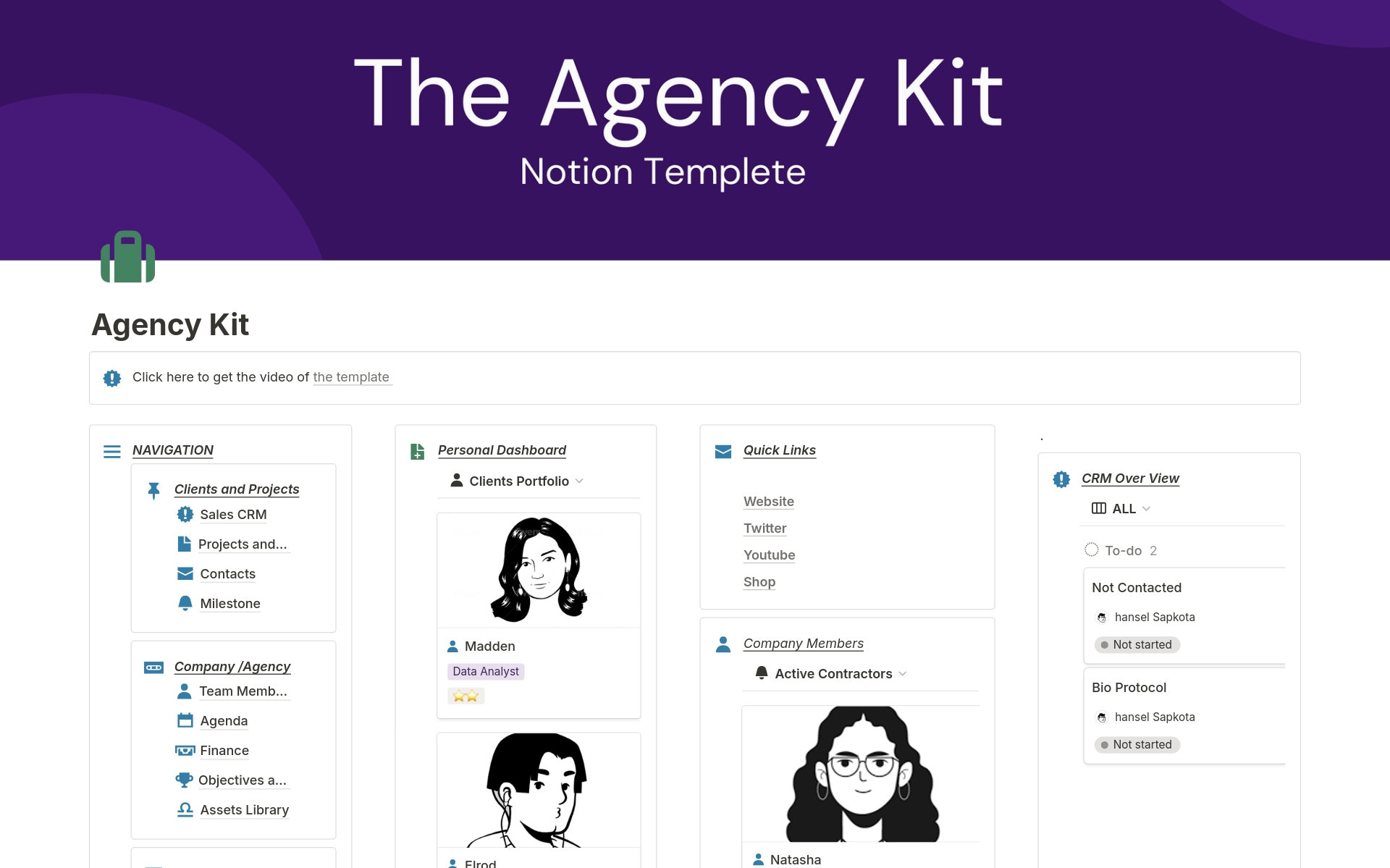 A template preview for Agency Kit For Agency/Businesses