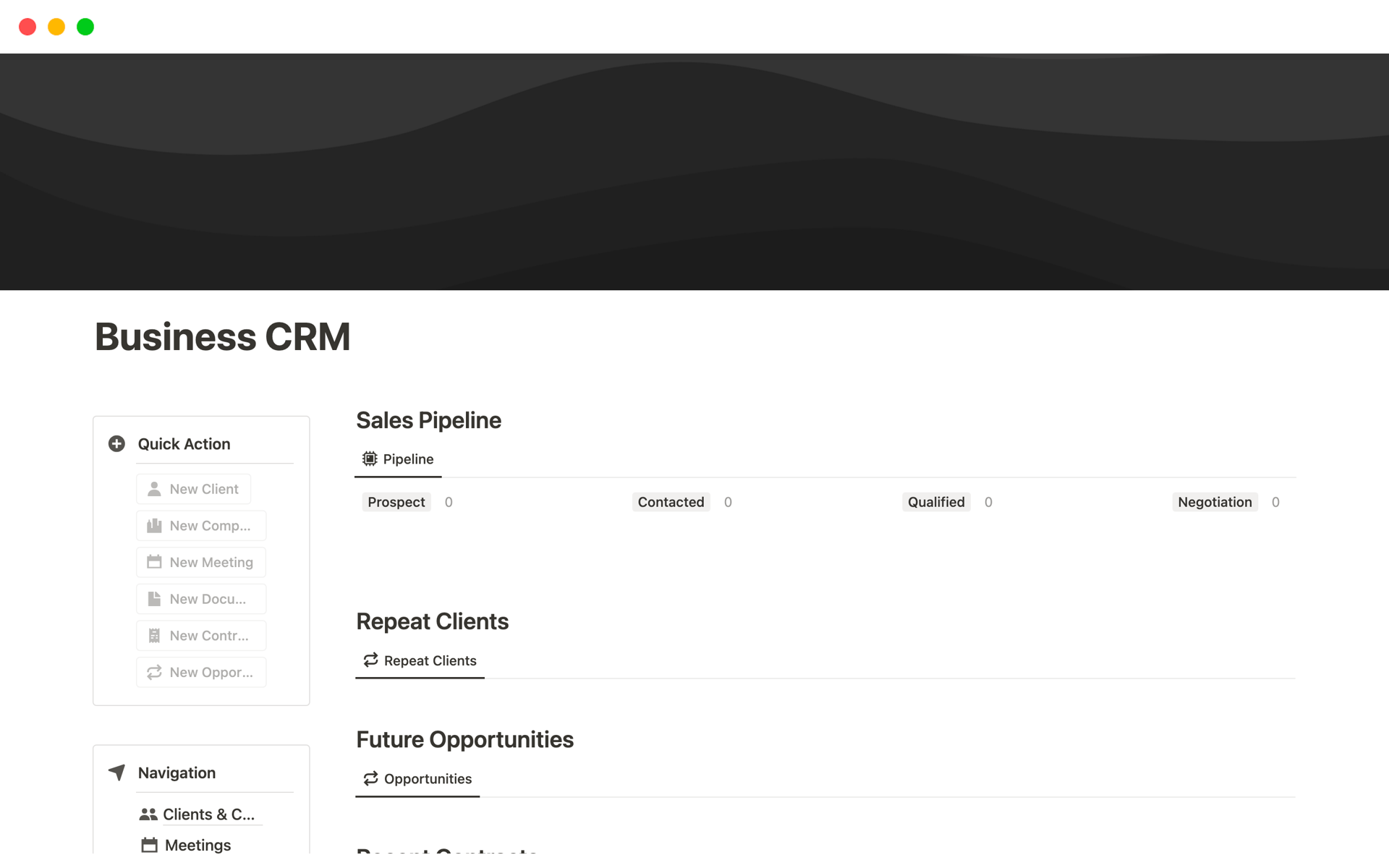 Boost your client relationships with our 'Business CRM' template for Notion, a must-have for seamless sales management and customer engagement.