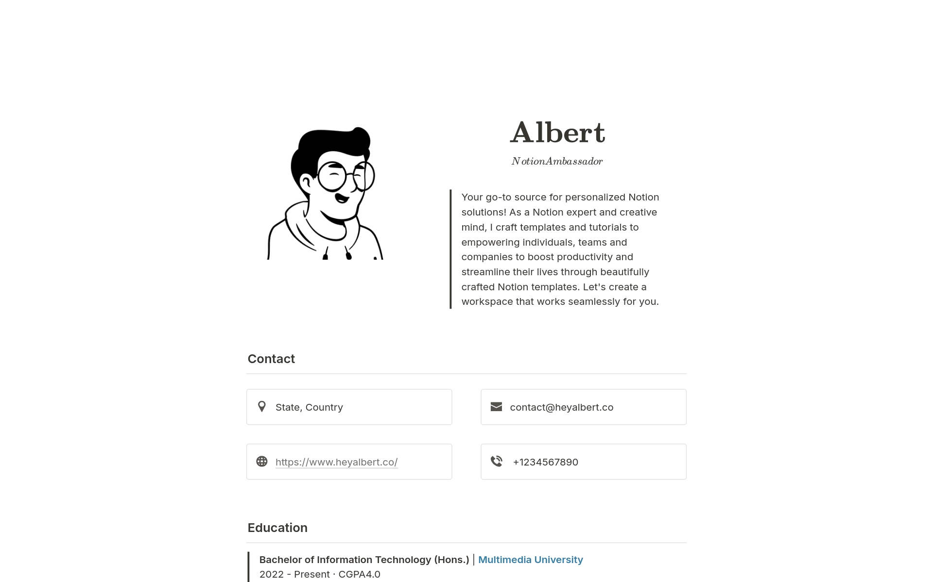 Professional Resume Template - Desktop 