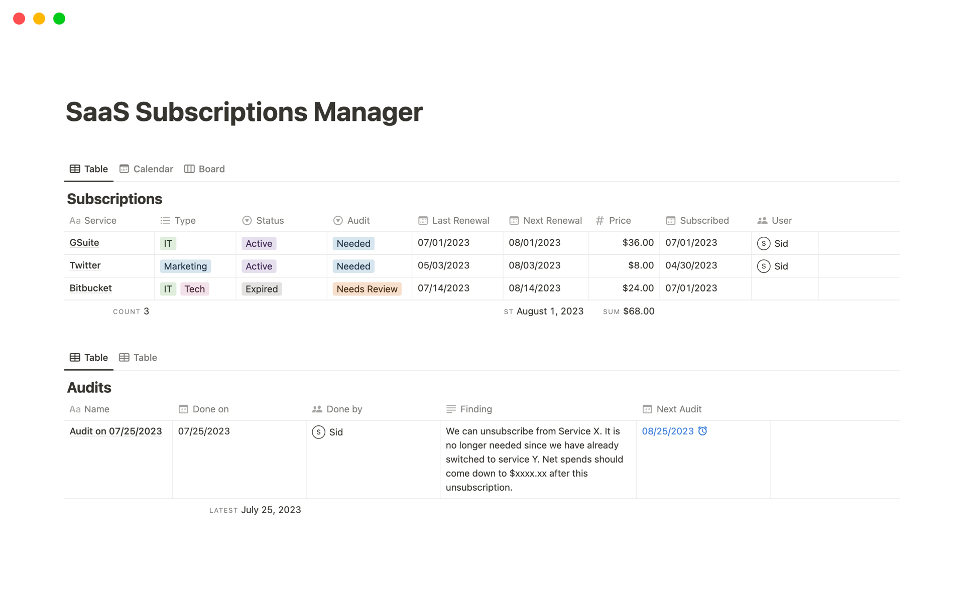 SaaS Subscriptions Manager님의 템플릿 미리보기