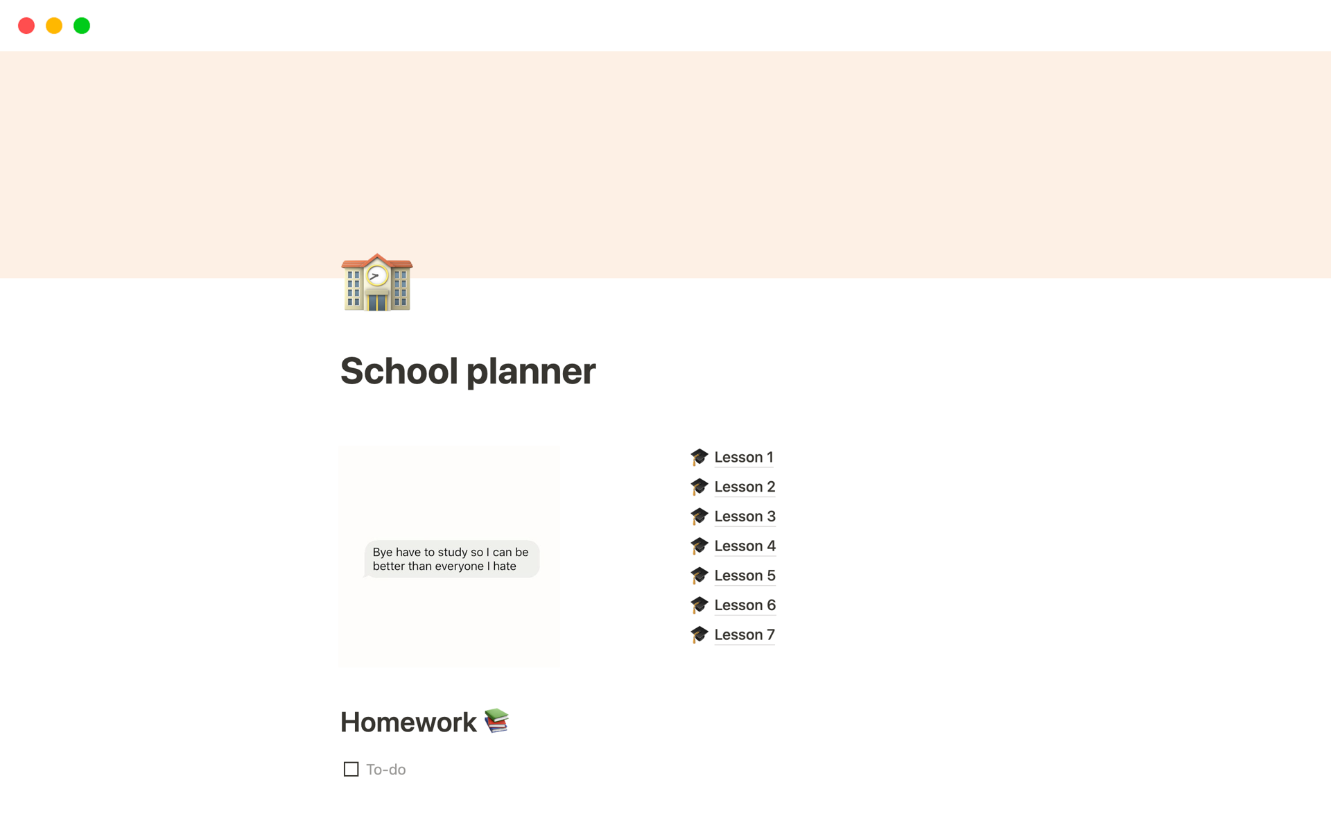 A template preview for Ultimate Online School Planner