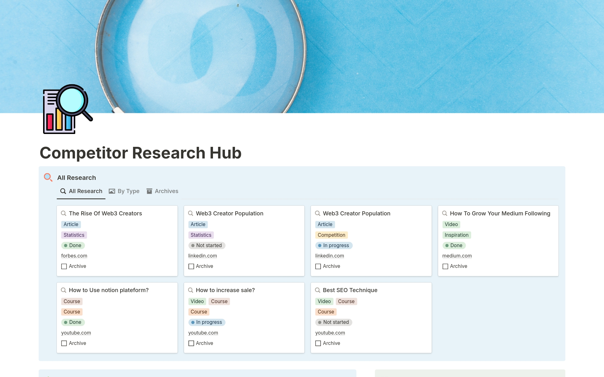 Competitor Research Hub by TopSystems.io | Notion Template