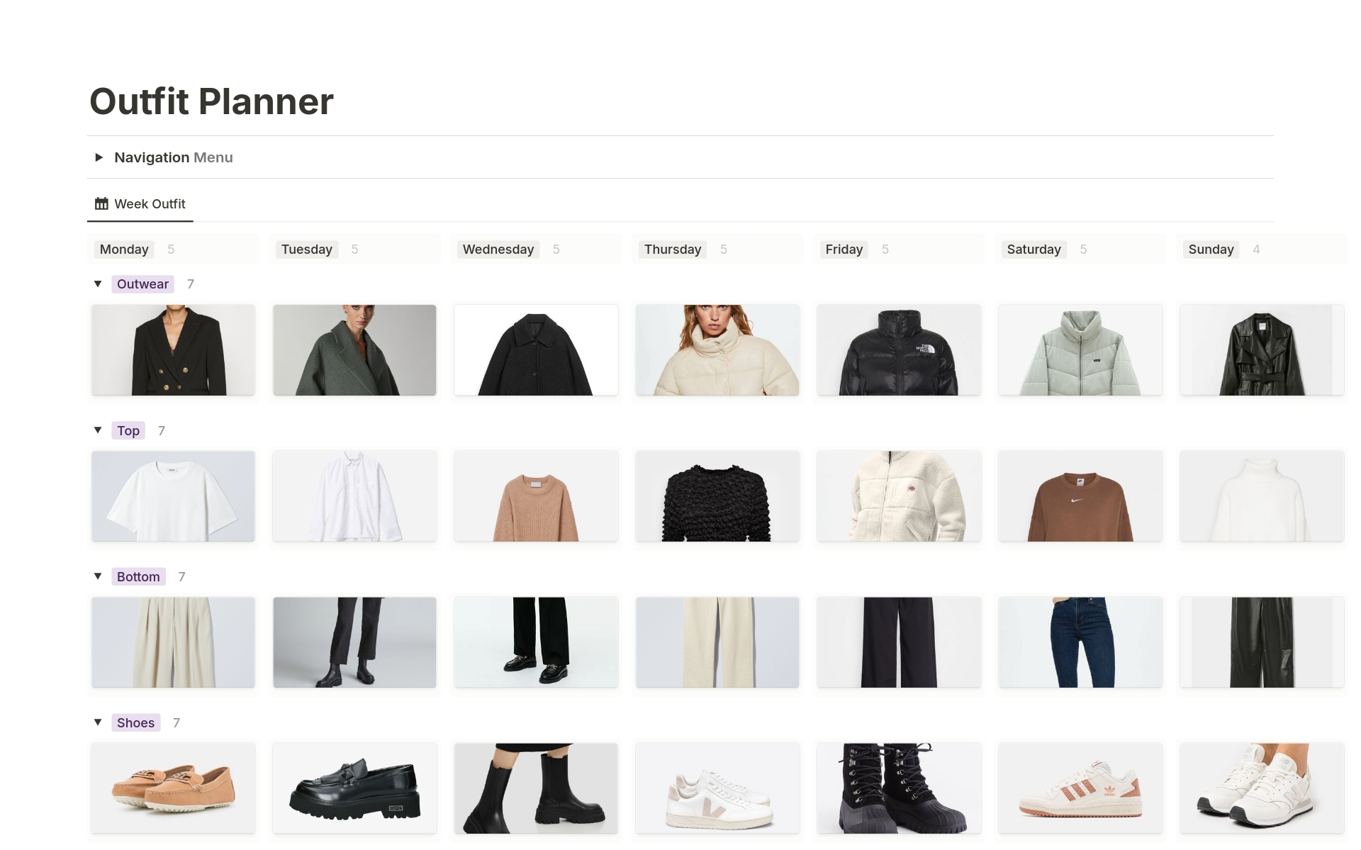 Make the most out of your closet. Say goodbye to cluttered closets and hello to a sleek and organized wardrobe that you'll love. With the Ultimate Outfit Planner, you can now digitally catalog all of your clothing items, making it easier than ever to find your favorite outfits an