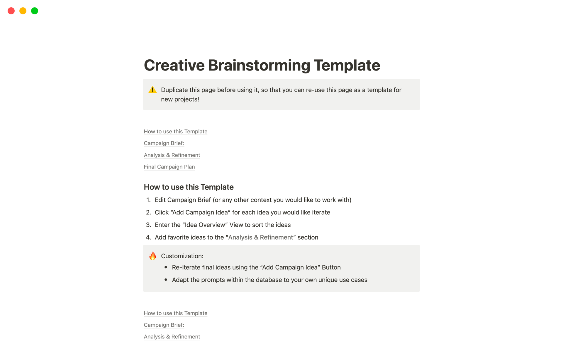 Creative Brainstorming Template 님의 템플릿 미리보기