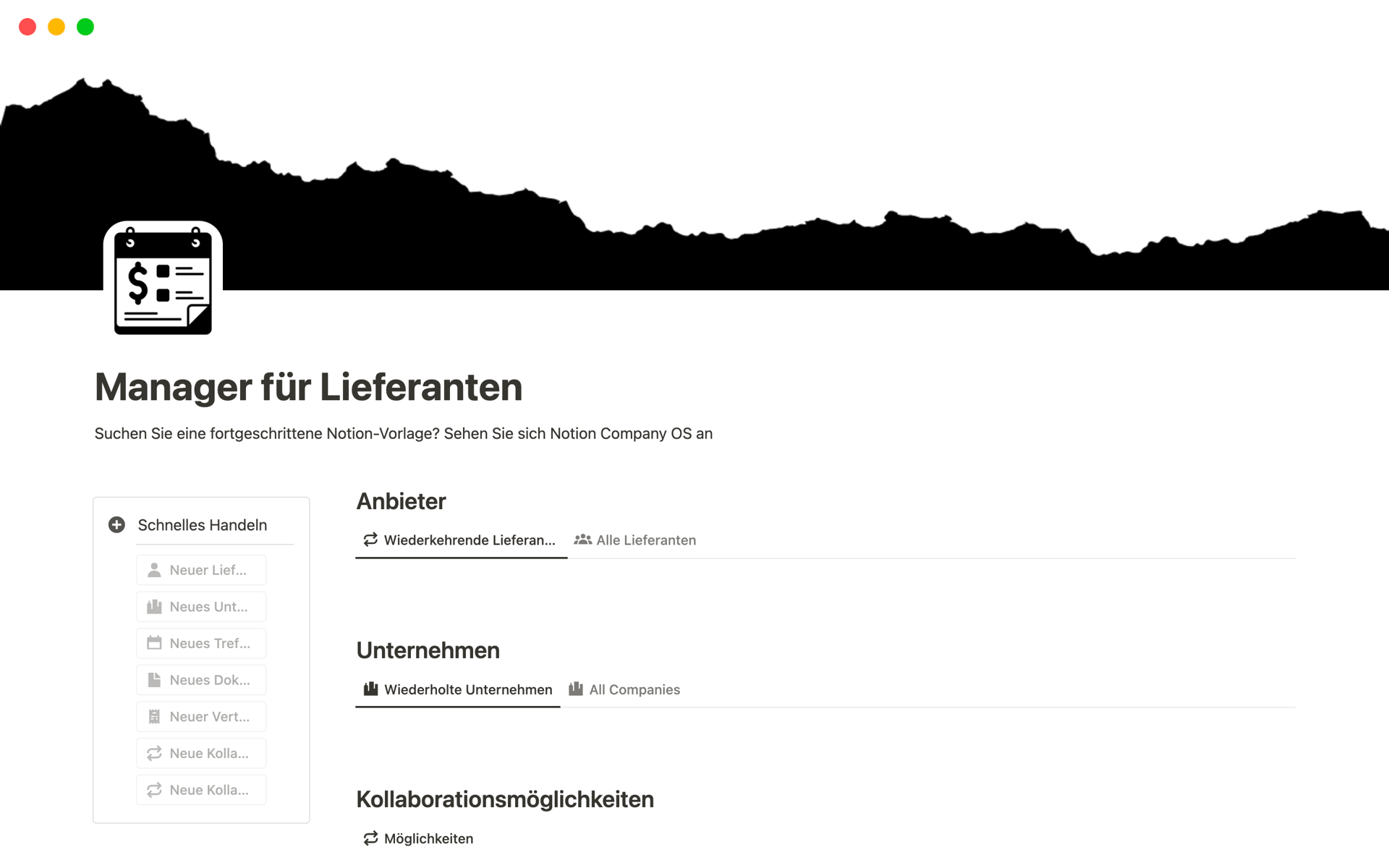 Heben Sie Ihr Lieferantenmanagement auf ein höheres Niveau: Erleben Sie den Luxus eines organisatorischen Systems, das nicht nur Ihren Bedürfnissen entspricht, sondern auch den Wunsch nach makellosem Management weckt.