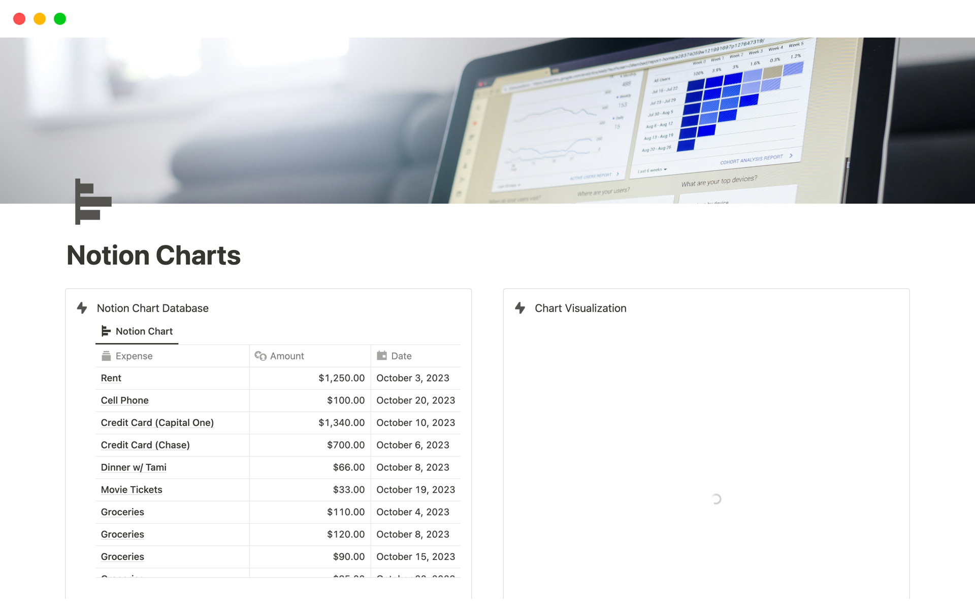 Introducing Notion Charts, the innovative solution for data visualization within Notion. 