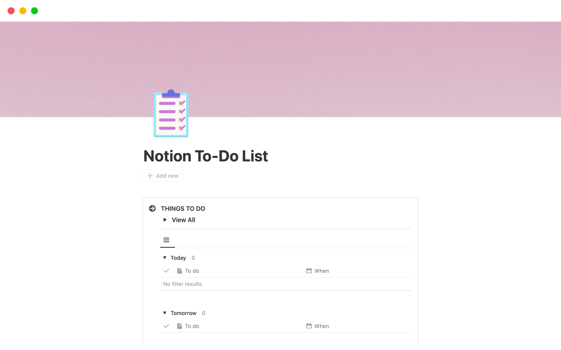 A template preview for To-Do List
