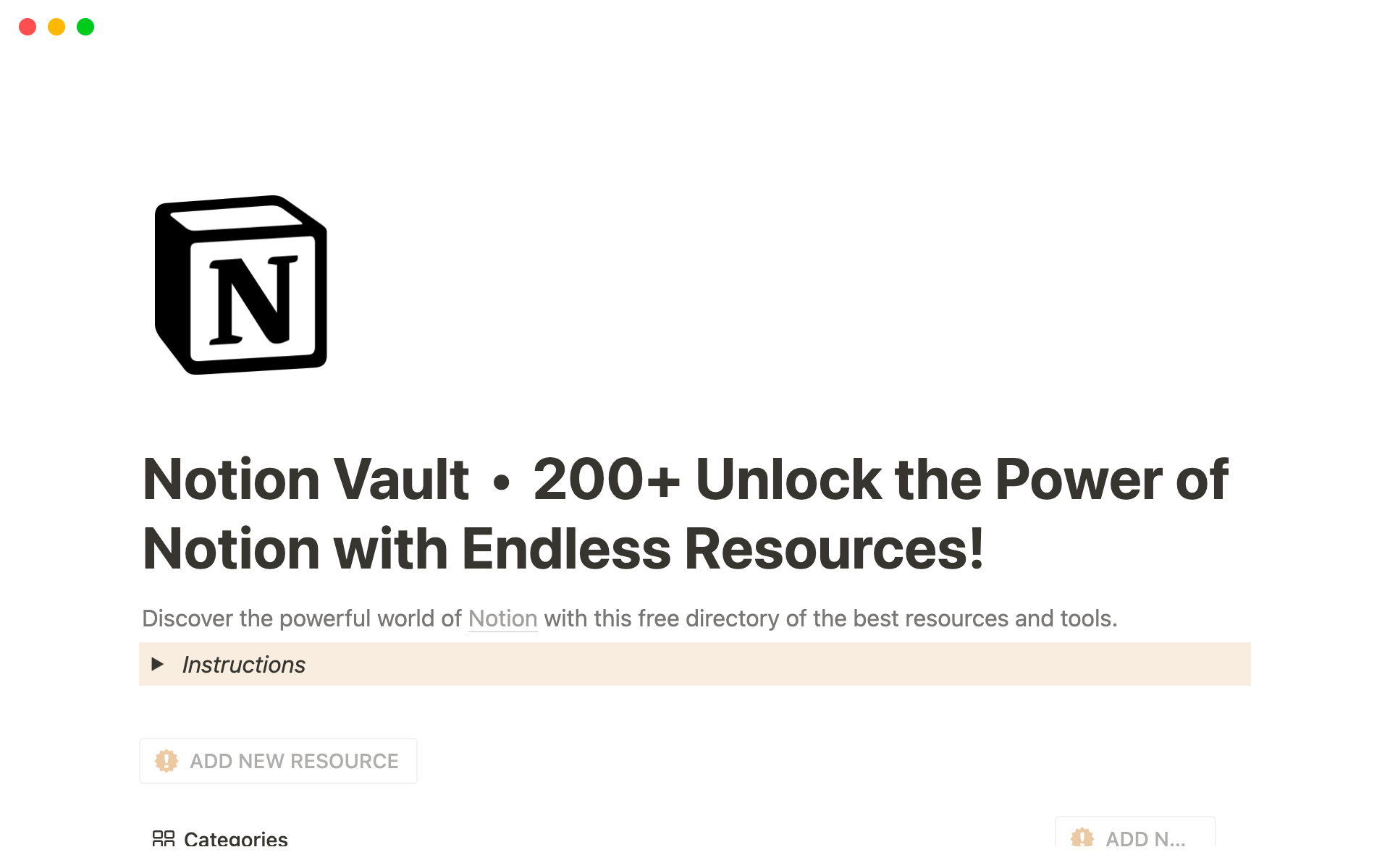 Notion Resource Template Template Notion Marketplace Notion Resource Template Template Notion Marketplace