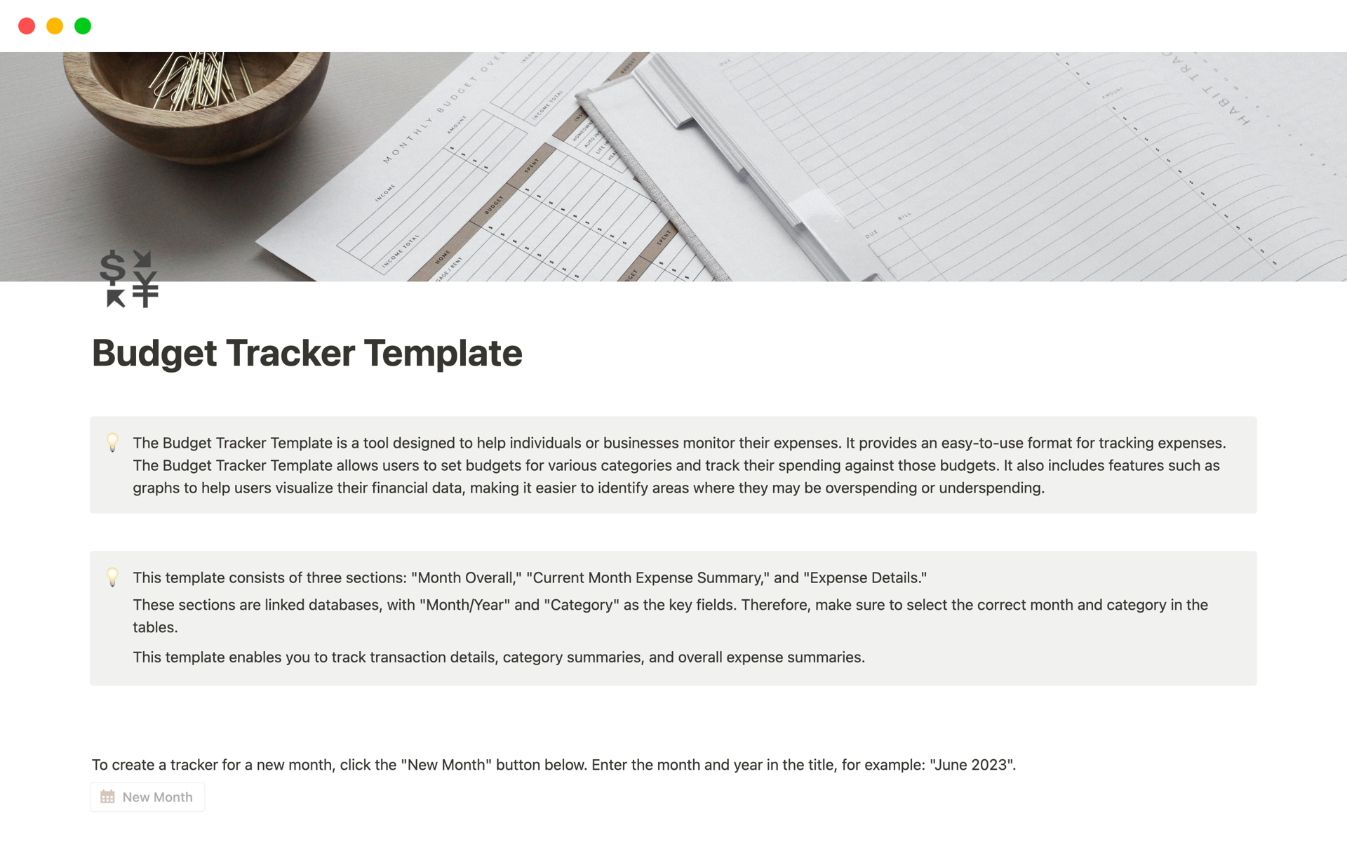 Budget Tracker by Aplan | Notion Template