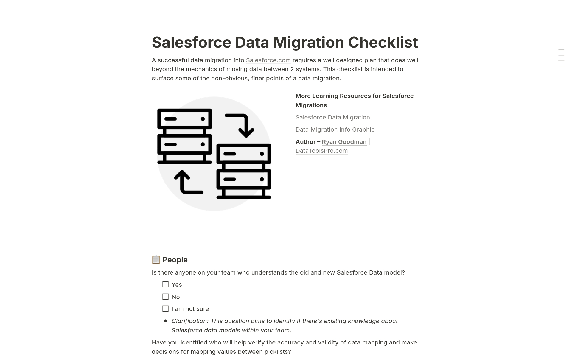 Salesforce Data Migration Checklist Template | Notion Marketplace