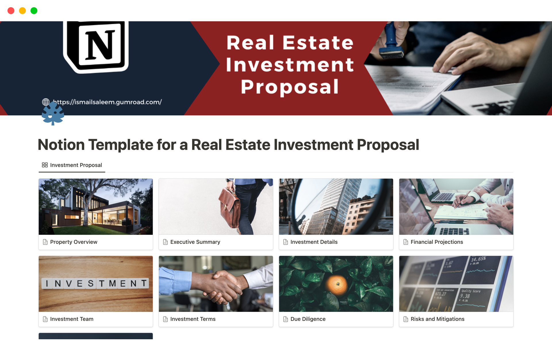 Real Estate Investment Proposal님의 템플릿 미리보기