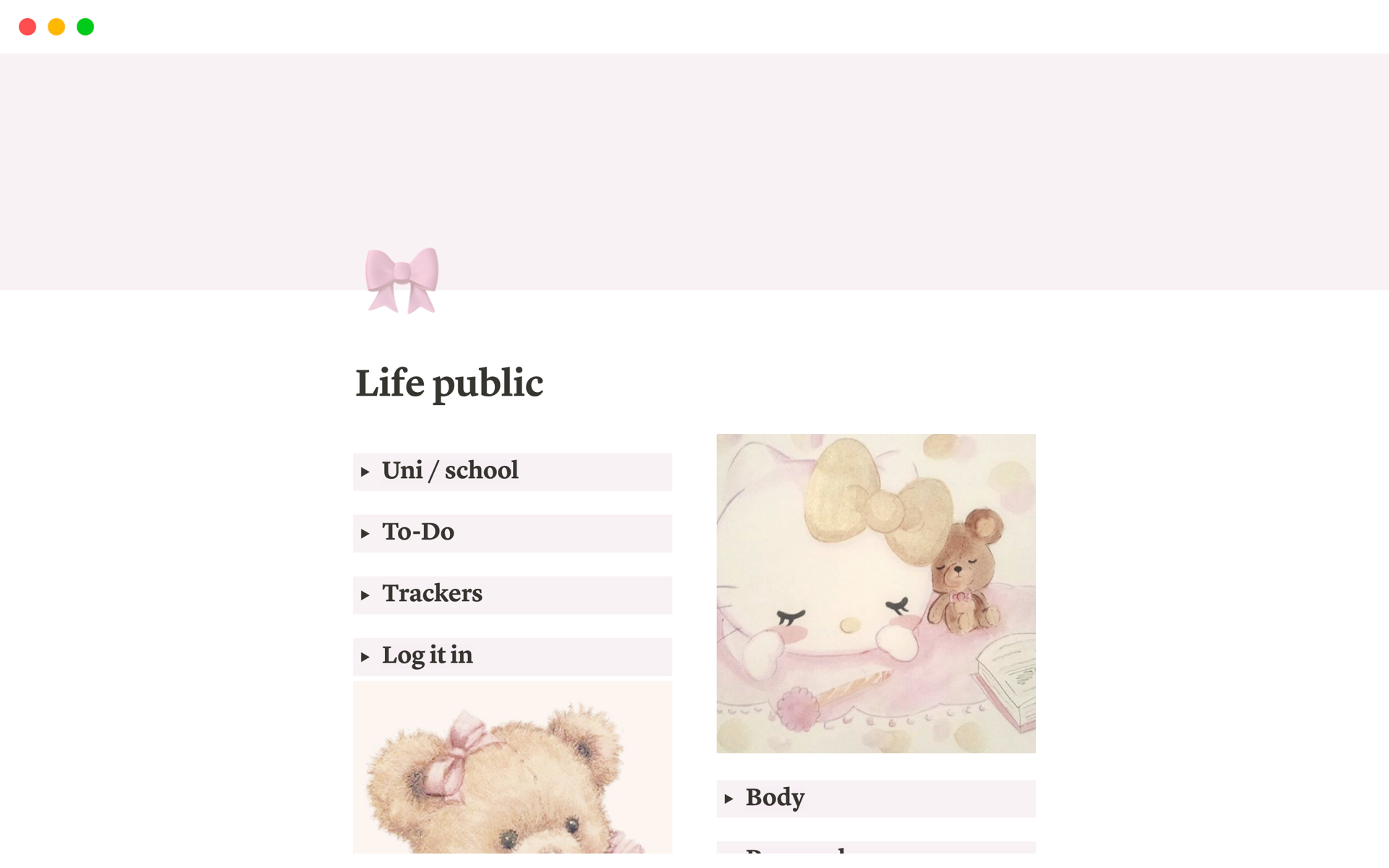 A template preview for Minimalist pink