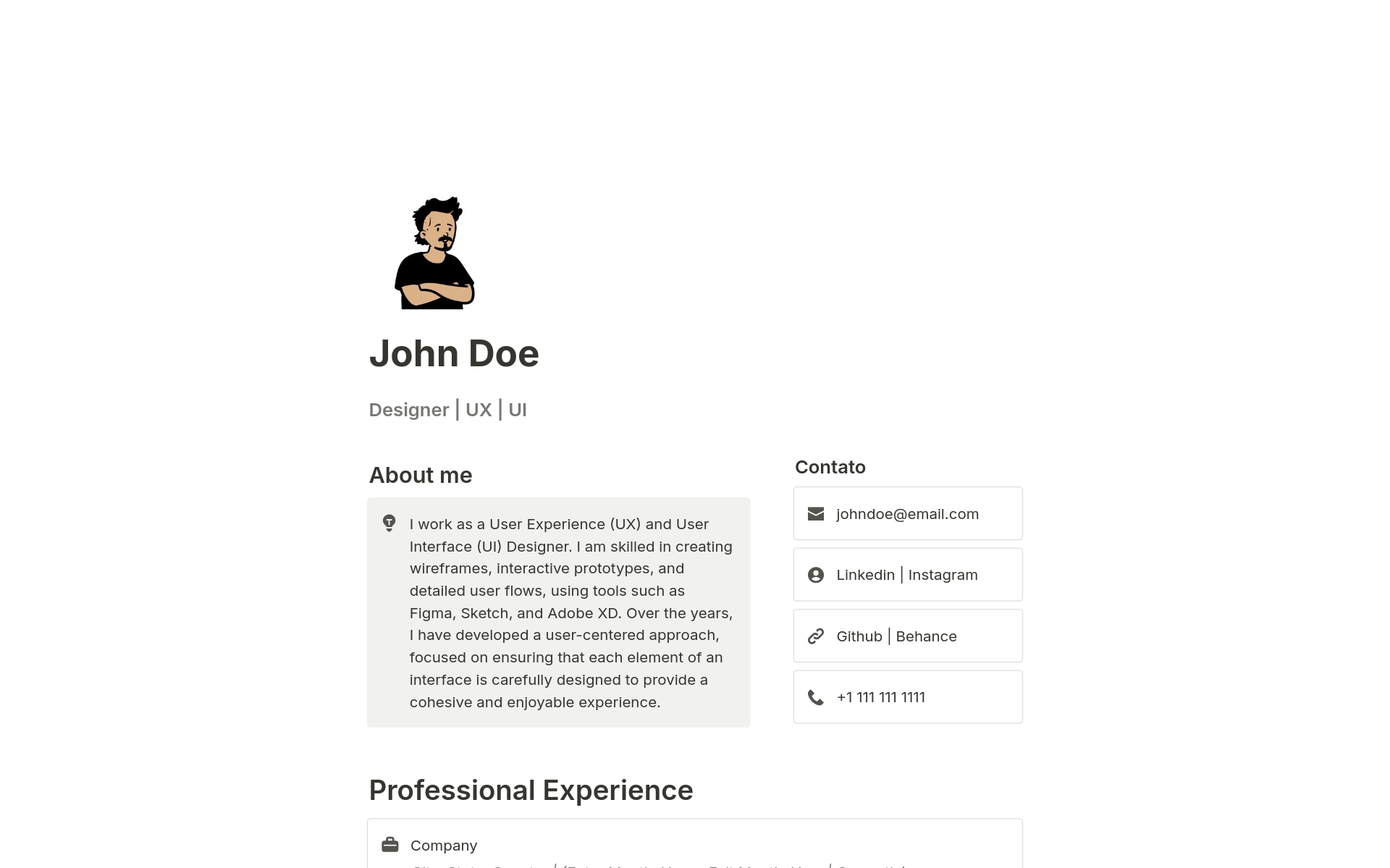 A template preview for The Resume and Portfolio 