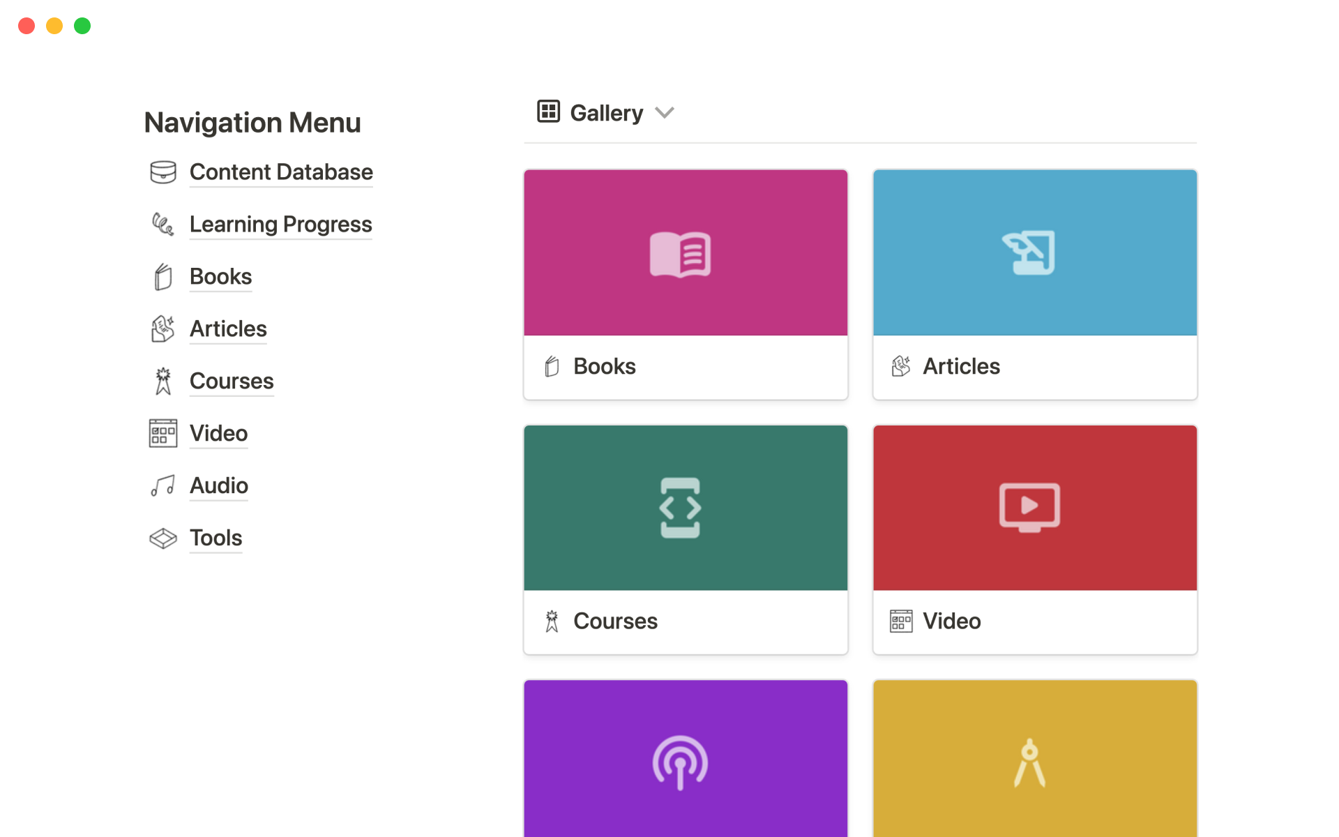 Save and track all your learning materials in one place.