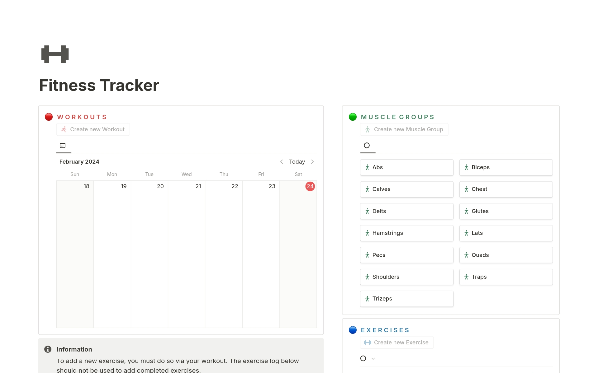 Best Health & Fitness Templates from Notion