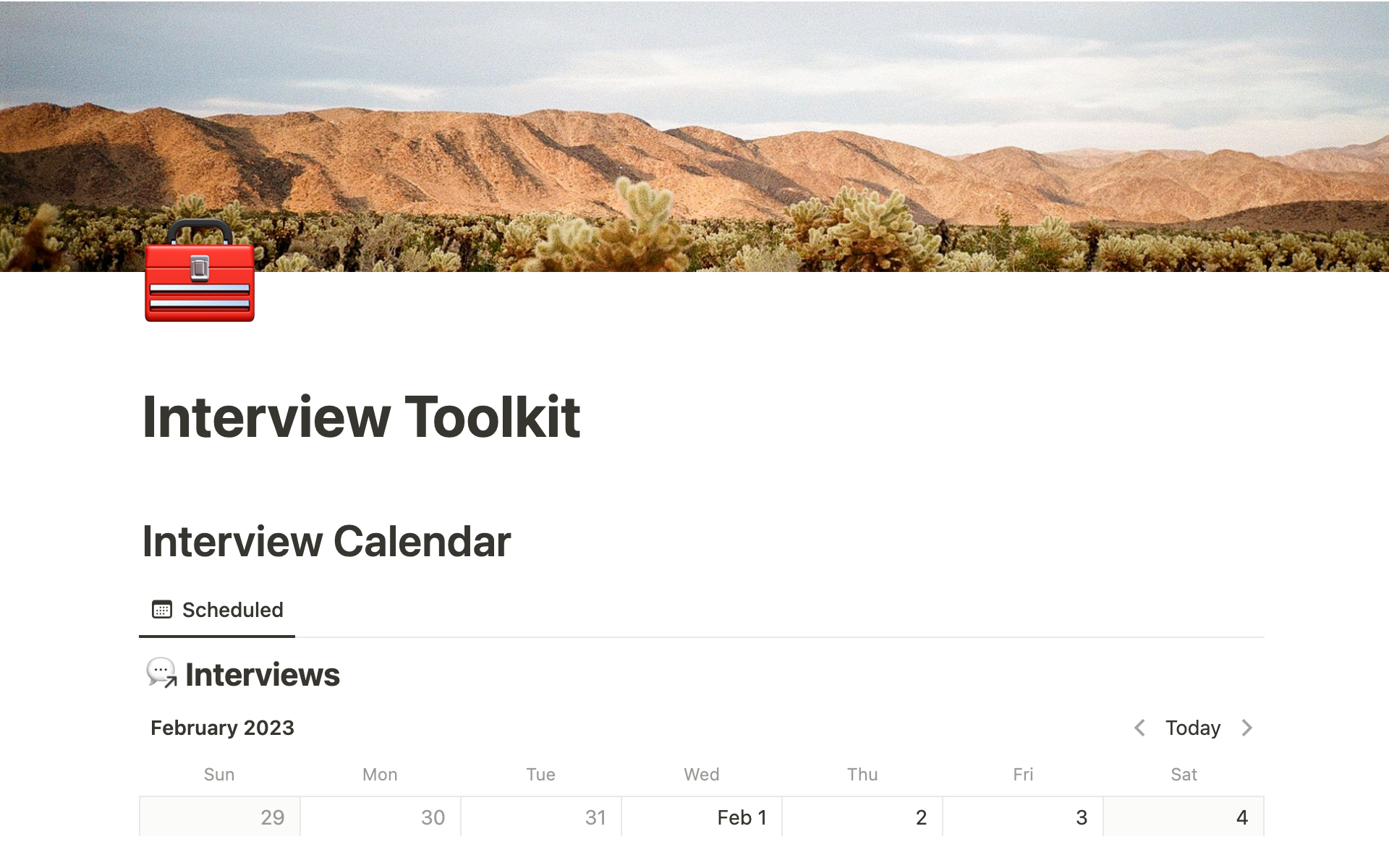 A template preview for Software Engineer Interview Toolkit