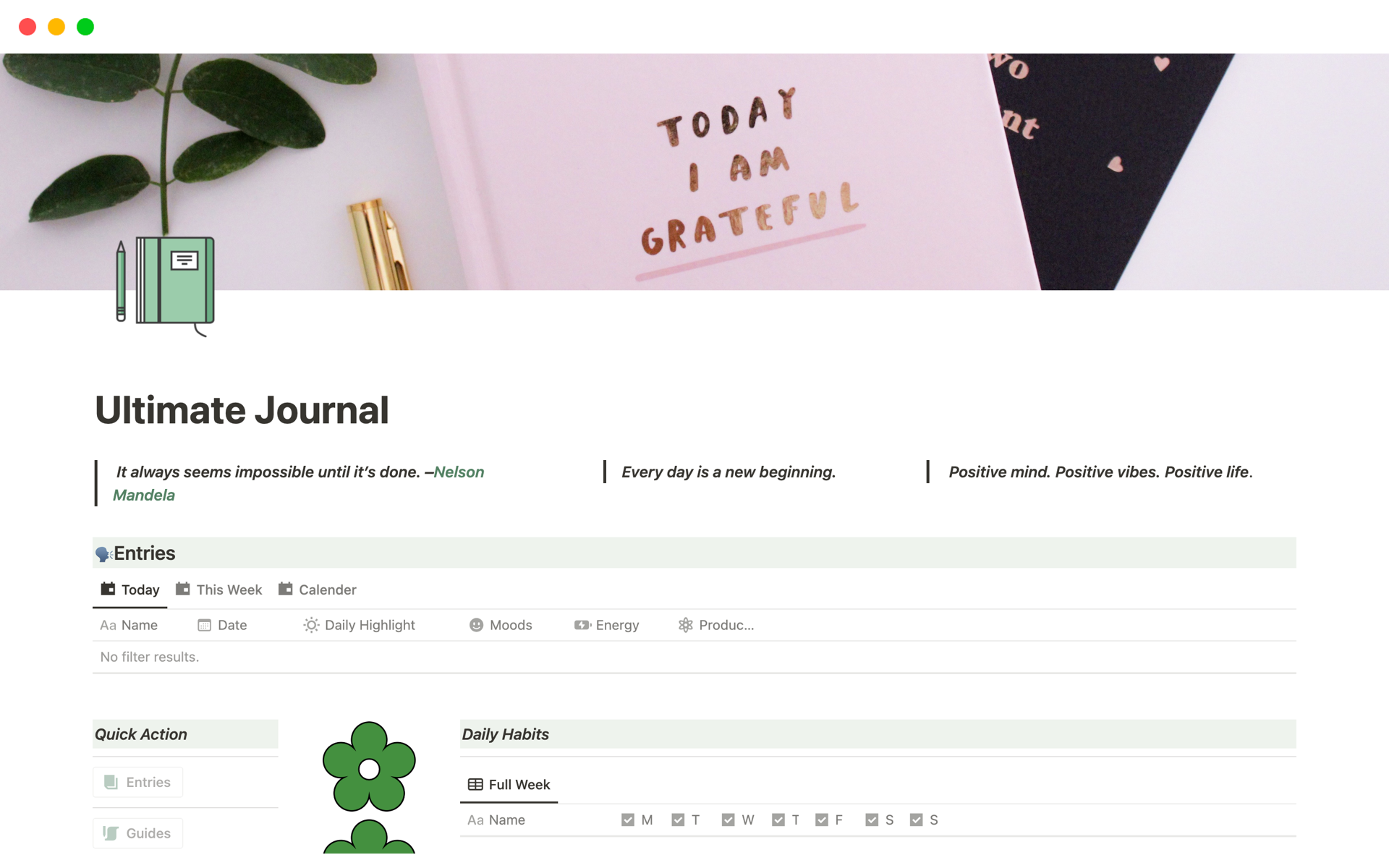 Ultimate Journal Notion Template