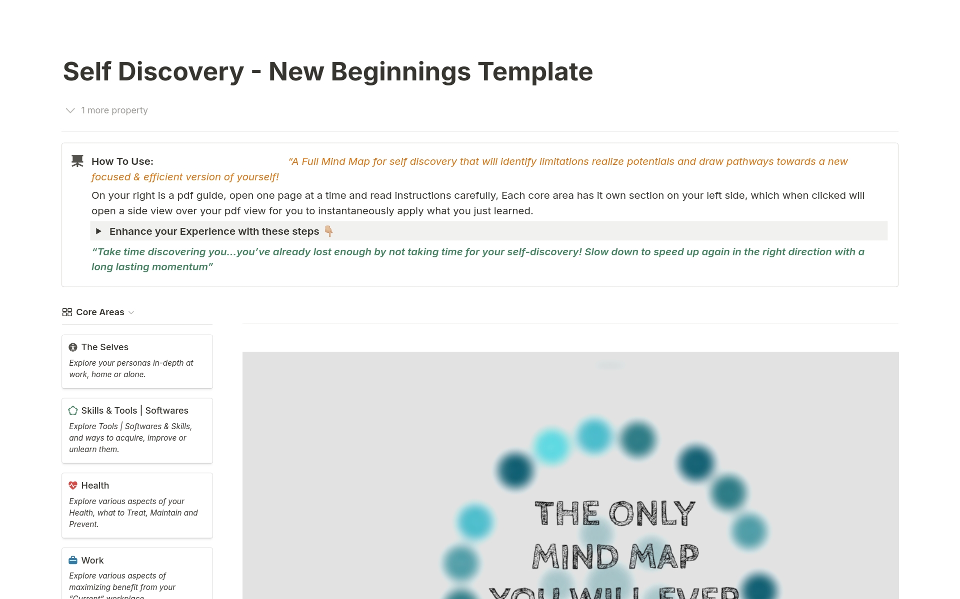 A template preview for Self Discovery - New Beginning
