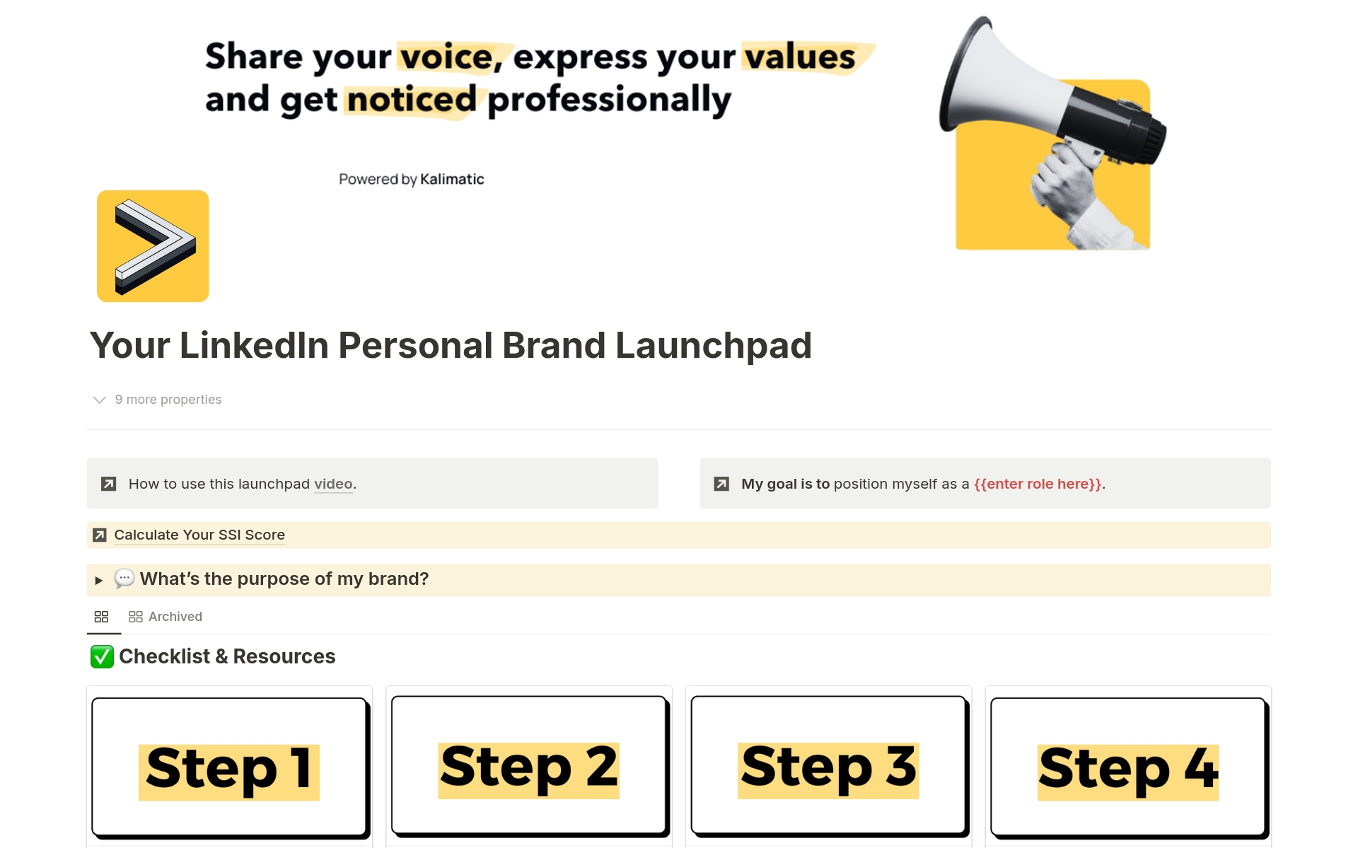 Build a powerful LinkedIn personal brand with this Notion Dashboard.