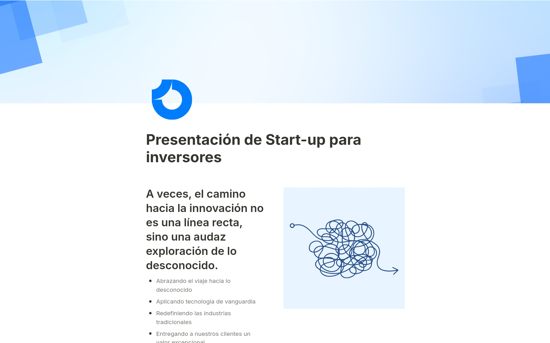 Vista previa de una plantilla para Presentación de Start-up para inversores