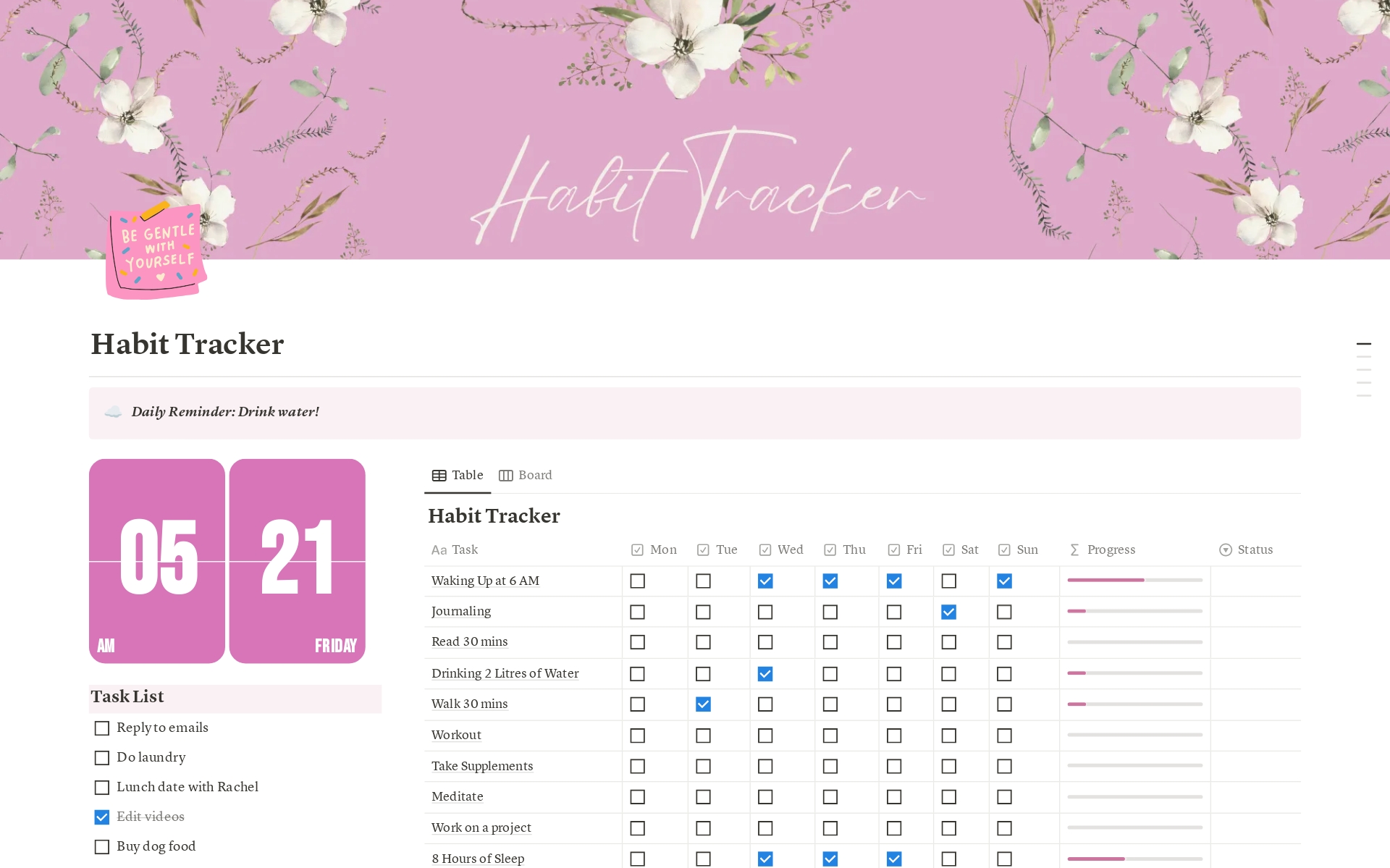 3 Life and Habit Tracker by GLOBE BRIDGE SOLUTIONS Notion Template