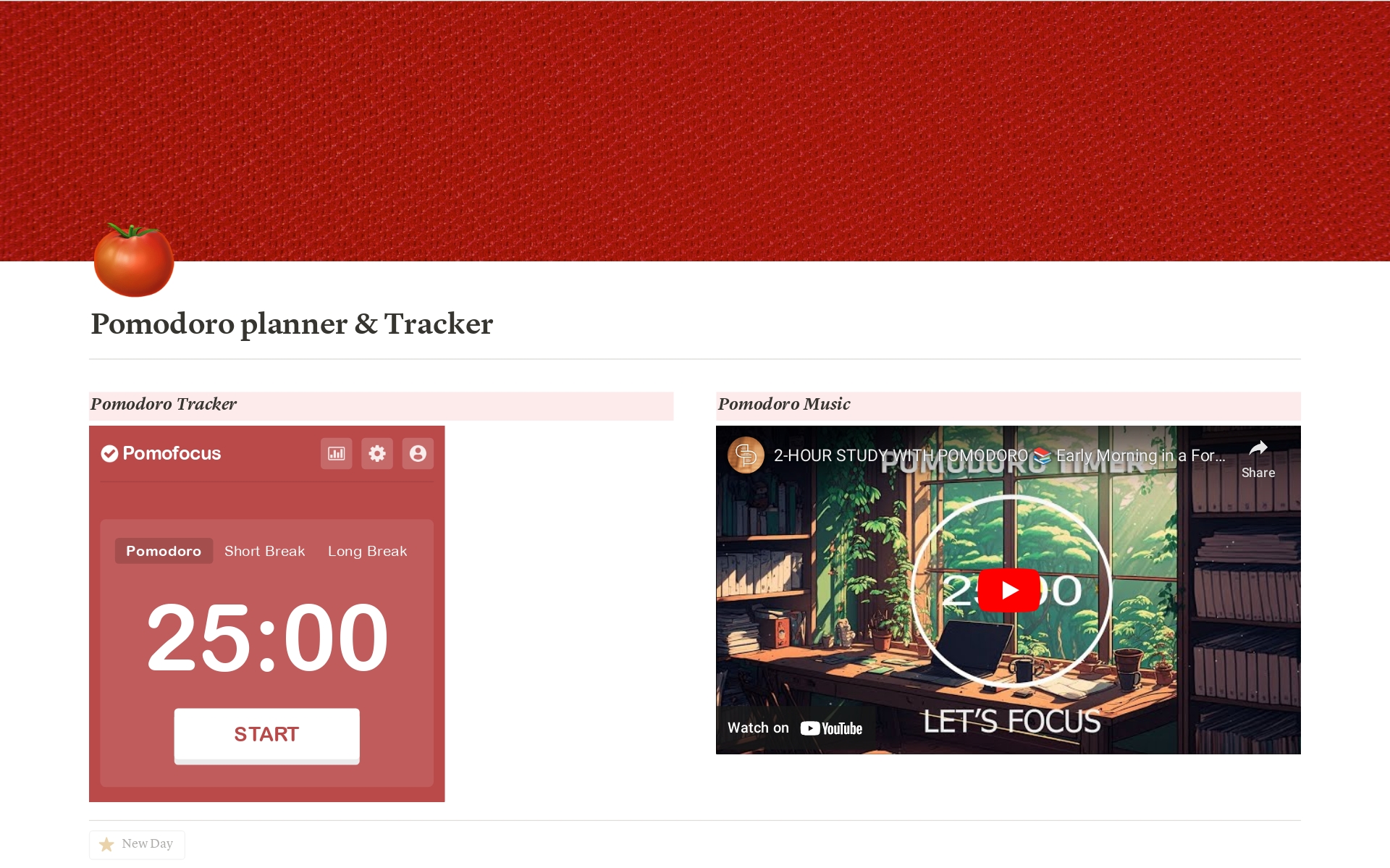 Pomodo Tracker & Planner님의 템플릿 미리보기