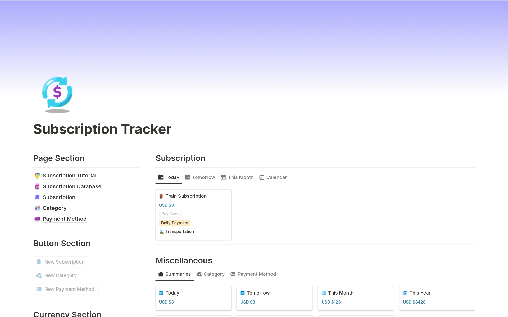 Do you have any difficulties tracking your subscription??

Don't worry, I made this for your concern. This template is made to track your subscription using Notion.