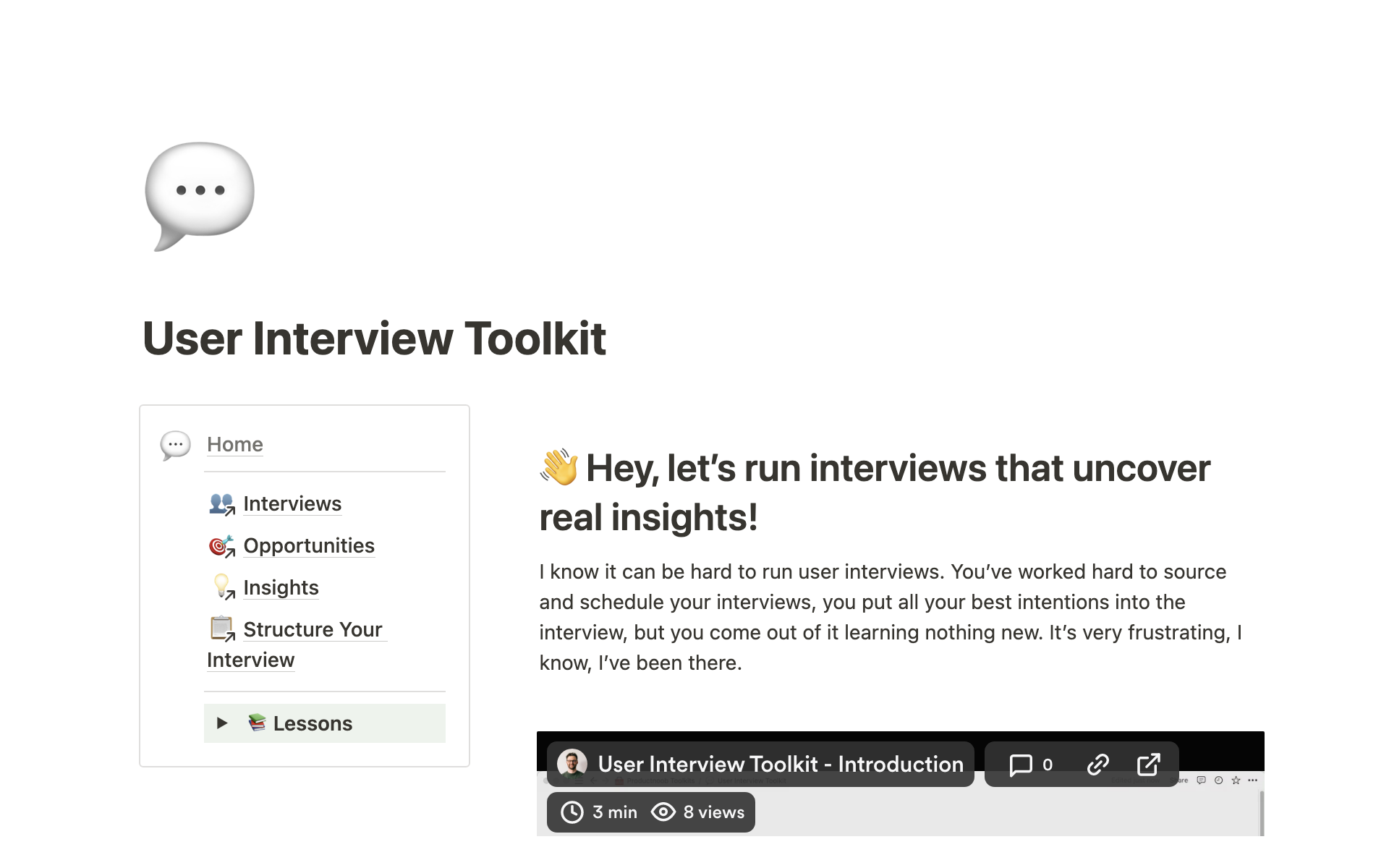 User Interview Toolkit님의 템플릿 미리보기