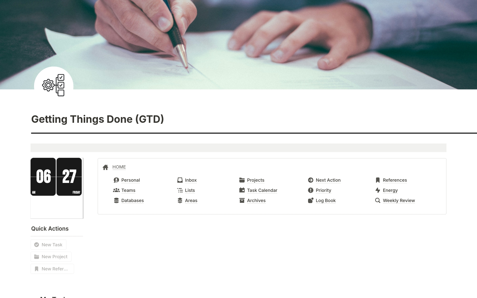 Your Path to Peak Productivity Starts Here! Harness the Power of This Comprehensive Notion Template System to Implement the Get Things Done (GTD) Method and Achieve Your Goals With Laser Focus.