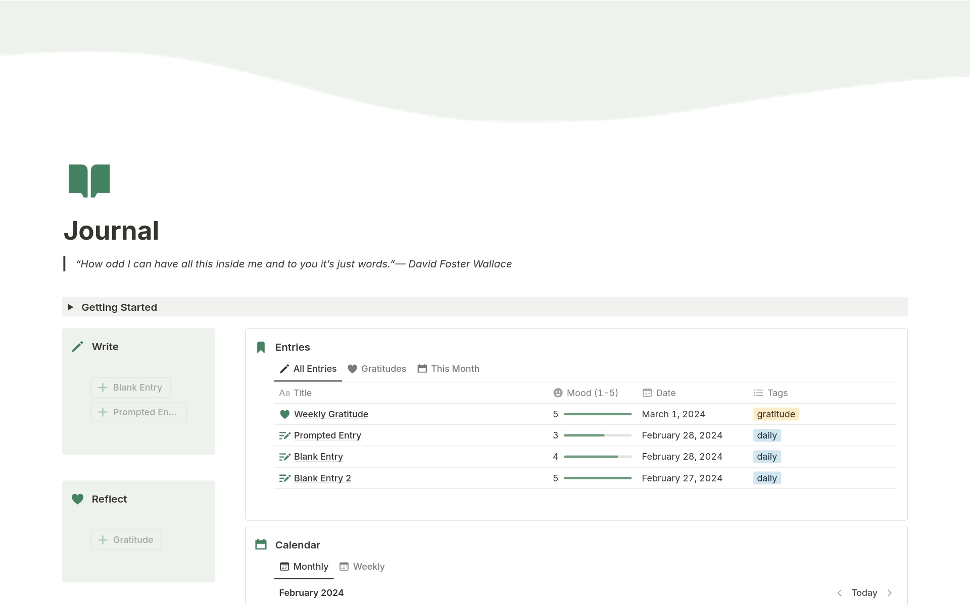 Best Journaling Templates from Notion
