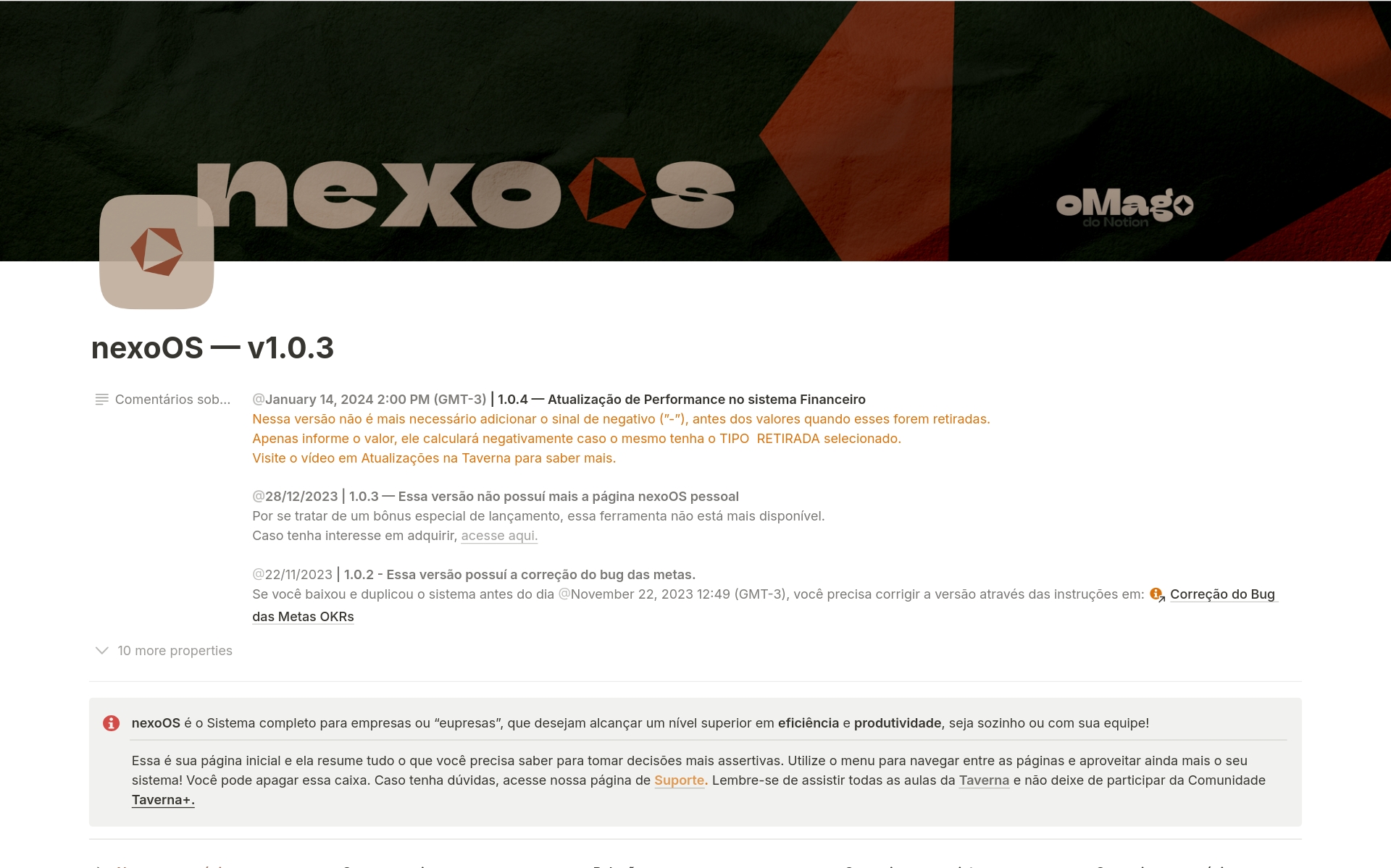 Uma prévia do modelo para NexoOS — v1.0.3