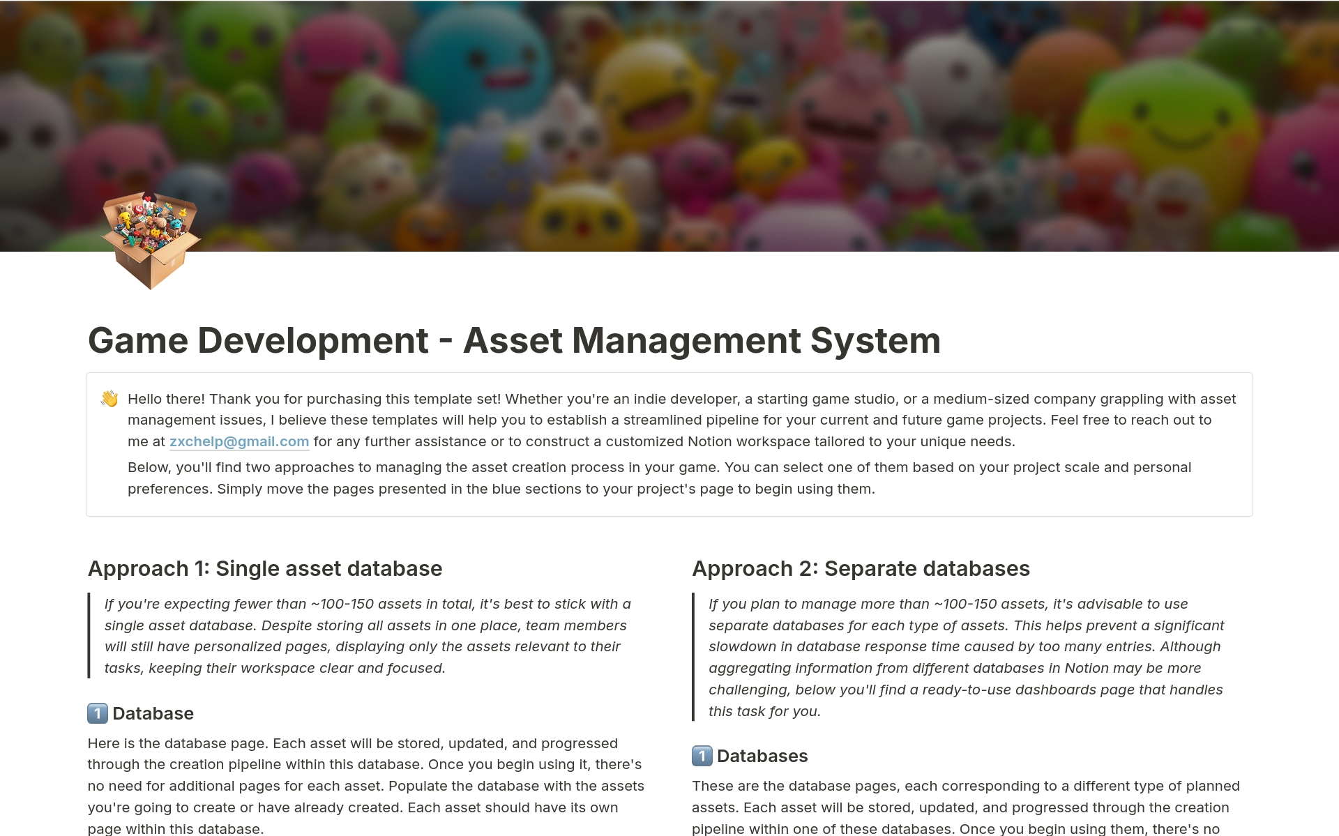 A template preview for Asset Management System for Game Developers