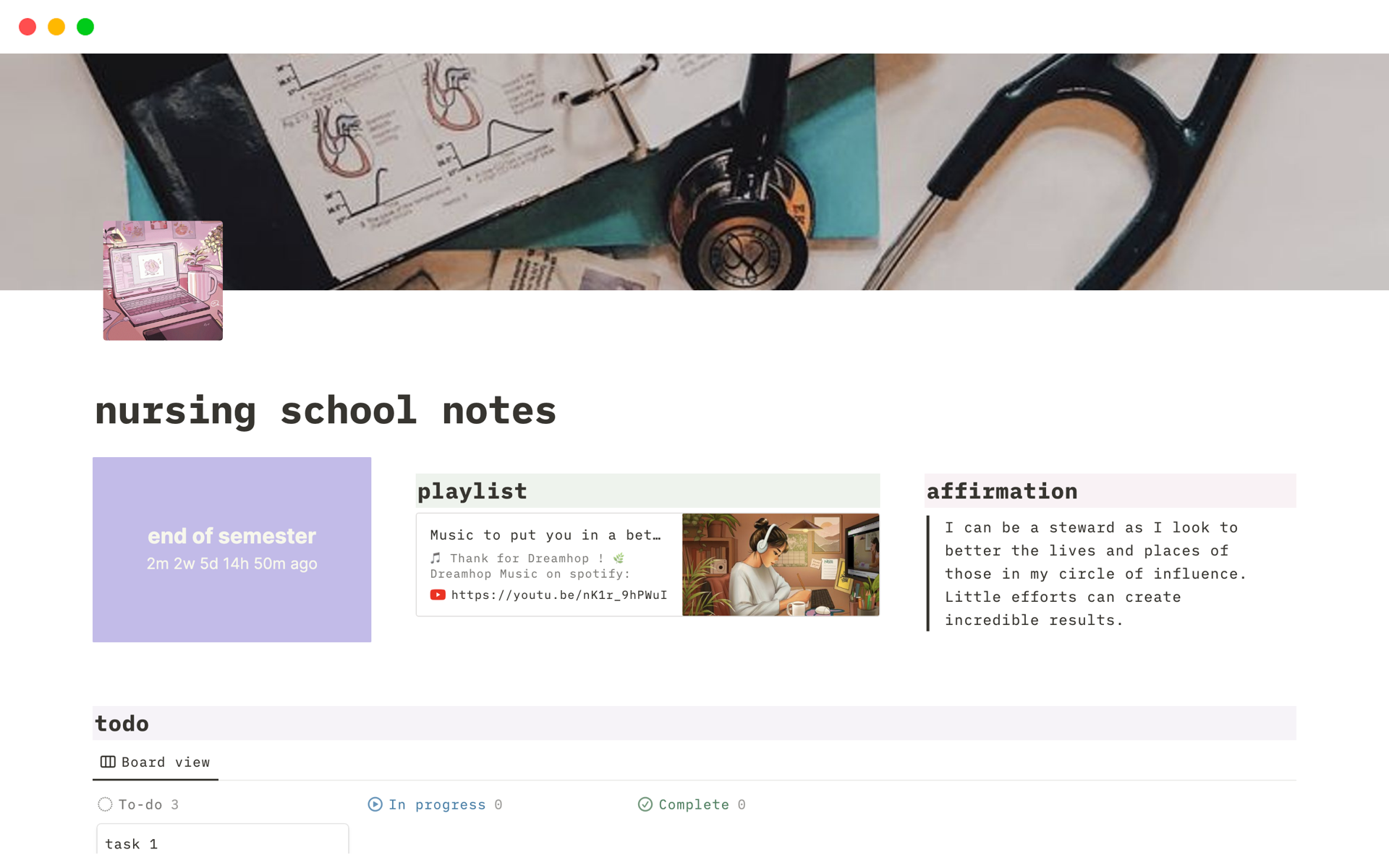 Organize your to-do's for school and your notes so you can find and use them easily.