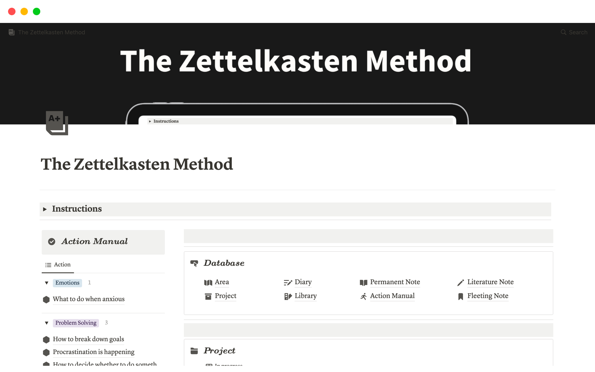 The Zettelkasten Method Notion Template